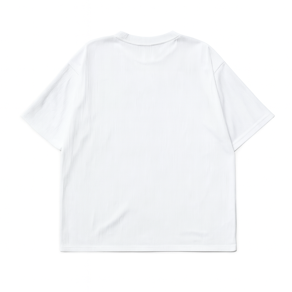 WHITE CORDUROY TSHIRT