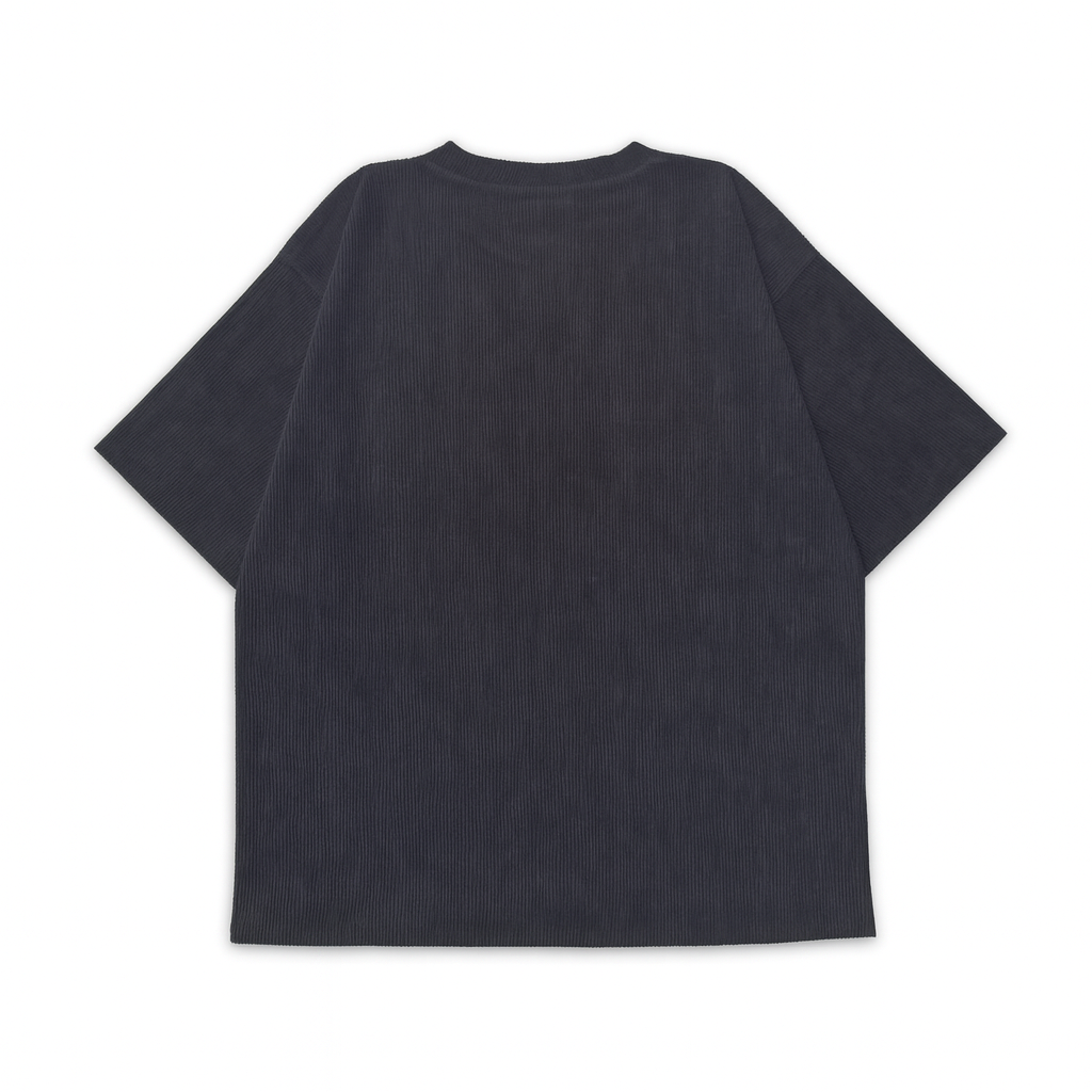 BLACK CORDUROY TSHIRT