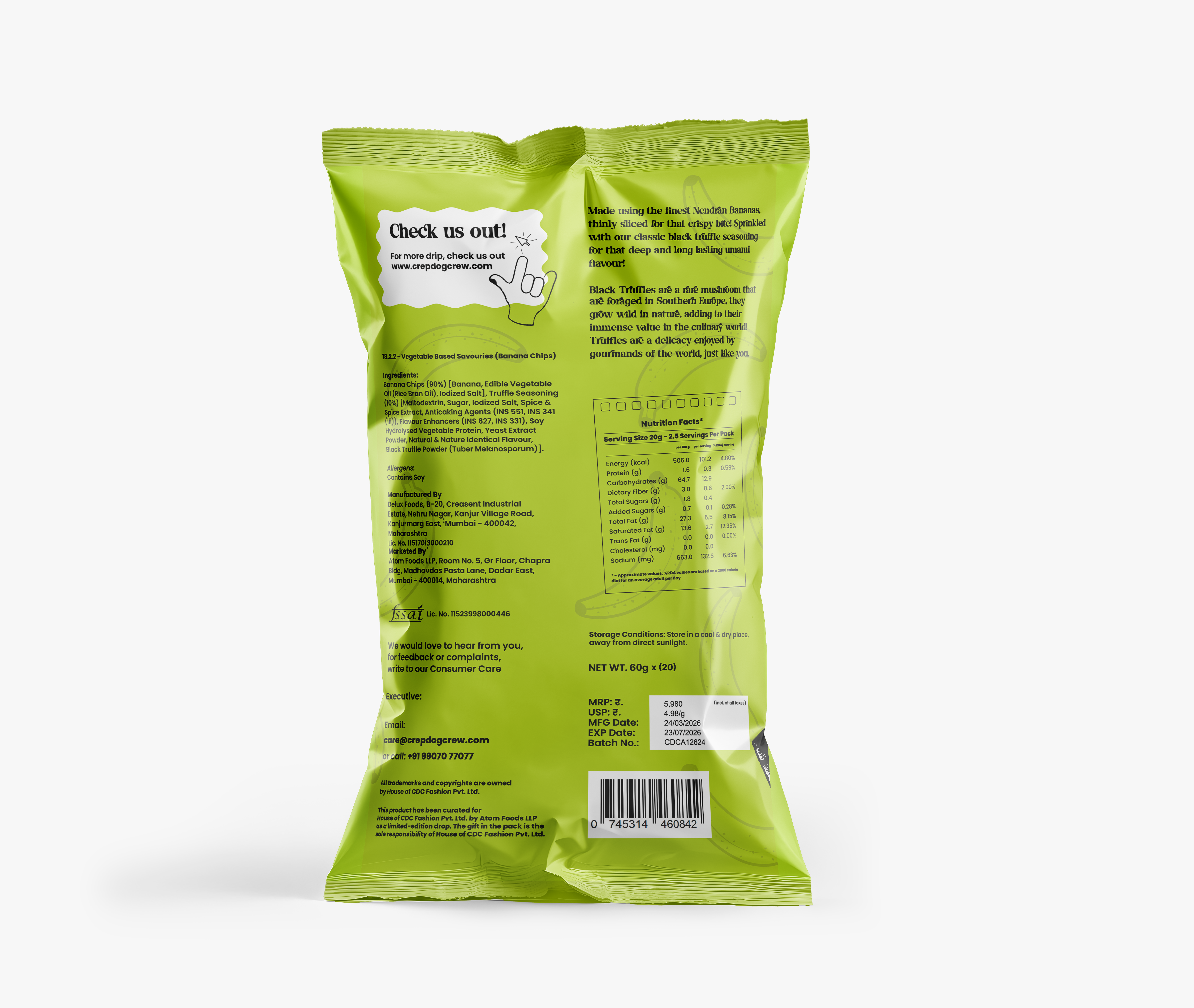 TRUFFLE BANANA CHIPS MEGA PACK - PACK OF 20