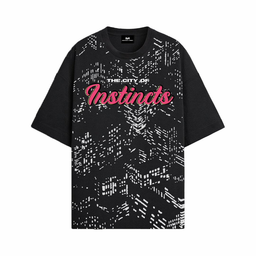 City Of Instincts - Oversized T-shirt (Black)