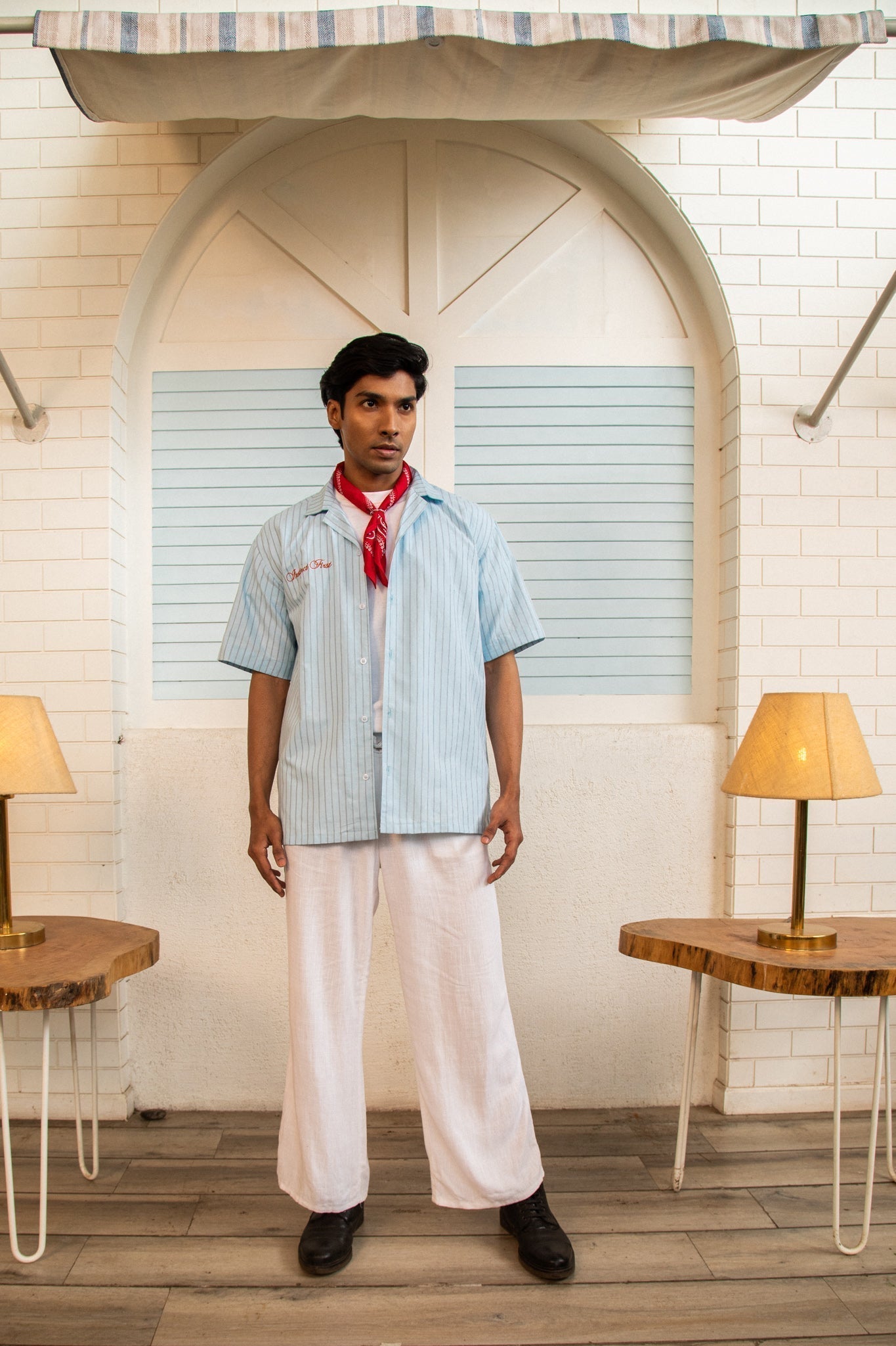 Summer Stripe Shirt - Sky