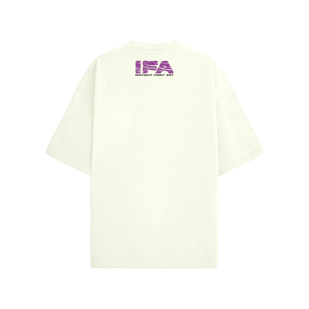 Crayon Art- Oversized T-shirt (White)