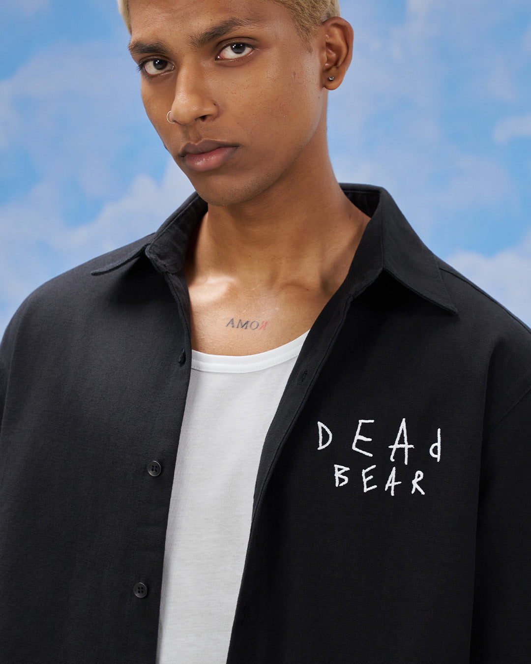 Scribbled Logo Shirt Black