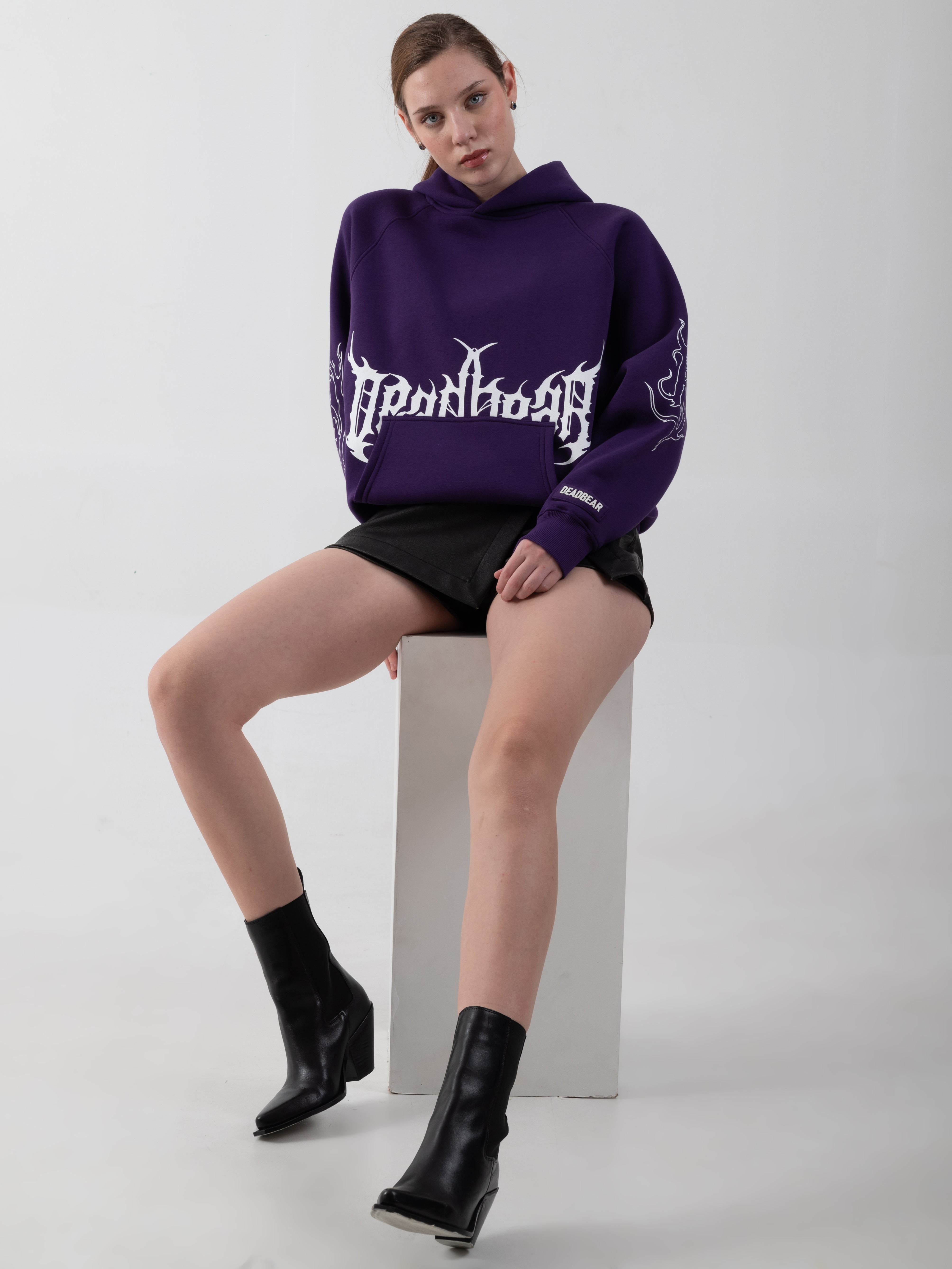 Flames Hoodie Purple