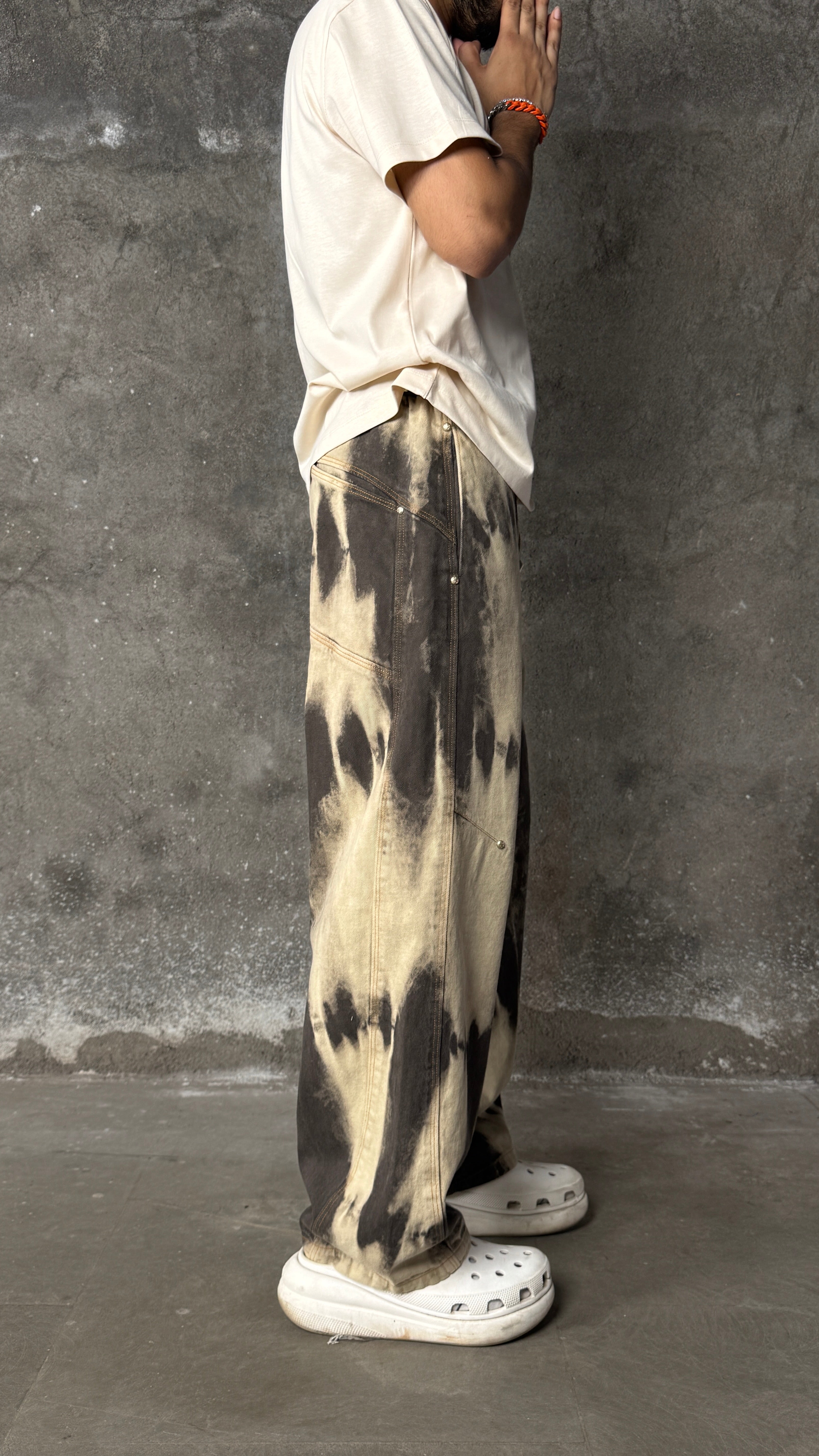 B4 Curved- Coffee shibori- RTW