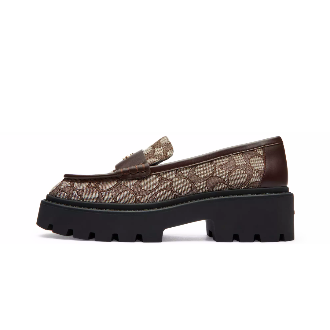 COACH Lucy Loafer signature jacquard Oak Maple (W)