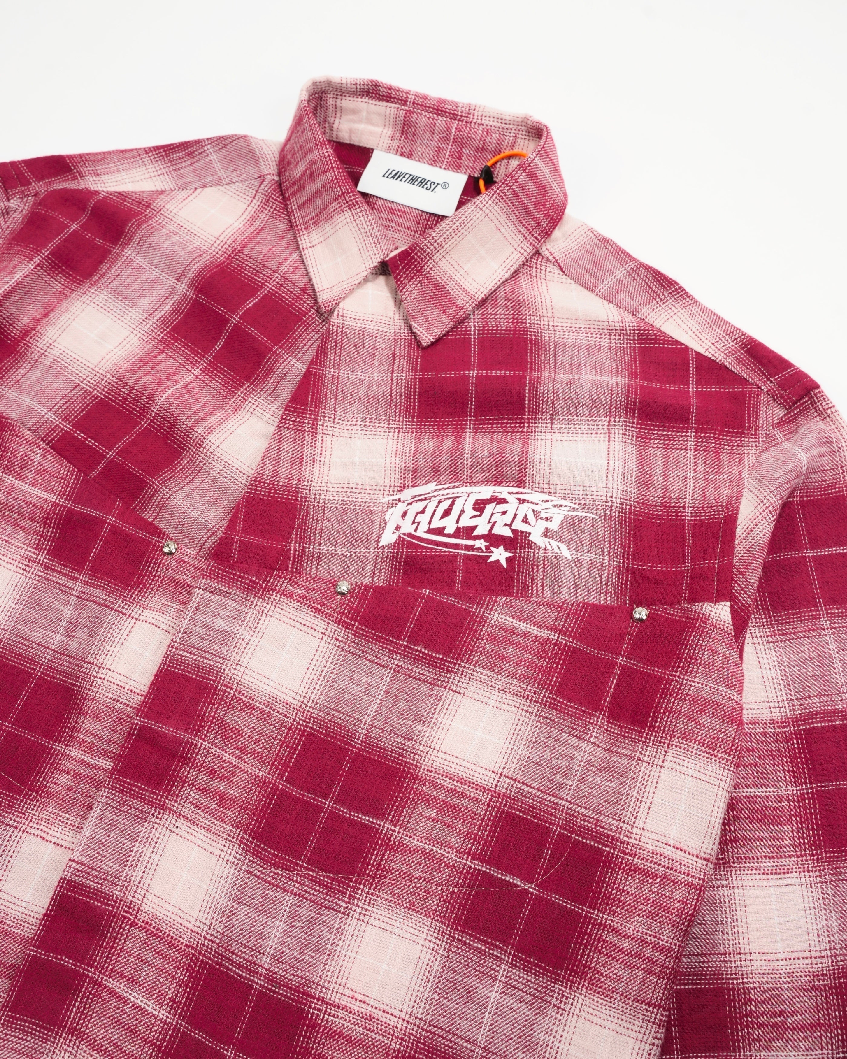 Ninja Red white flannel Shirt