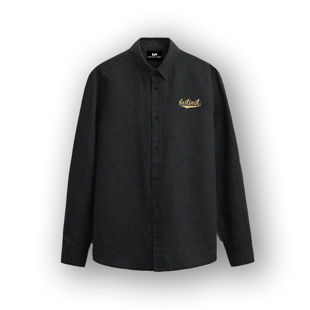 Denim Shirt - (Charcoal)