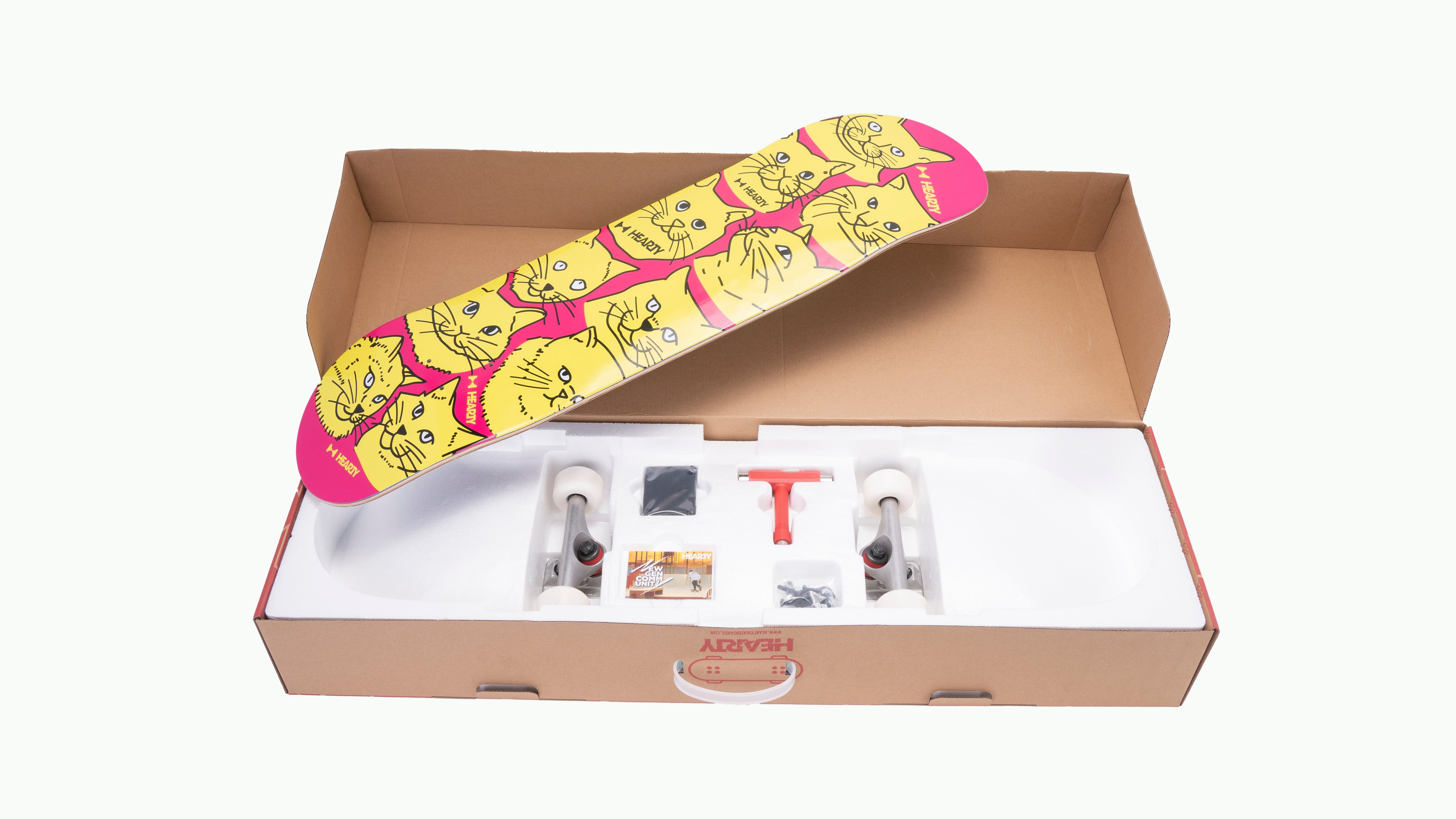 Hearty Pro-Complete Skateboard Pack- Unassembled- 8.0" & 8.25"-Cat
