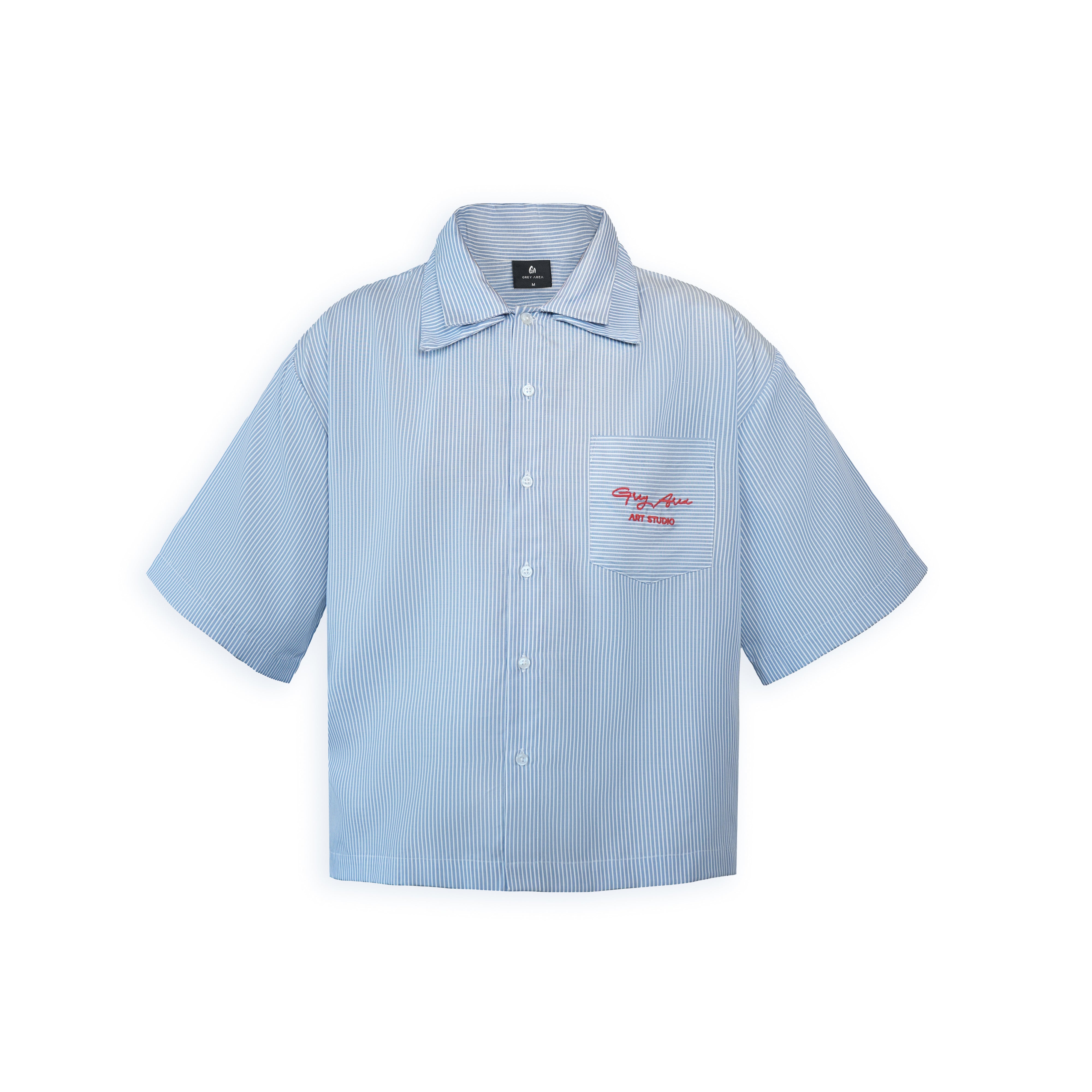 STRIPED CROP FIT SHIRT