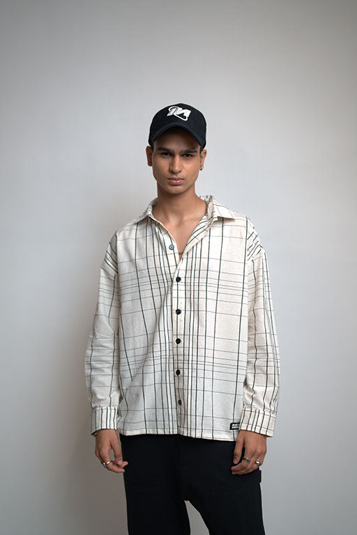 Distorted Shirt -White