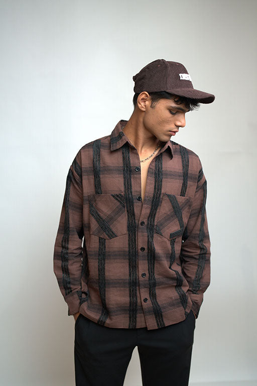 Fusion Flannel Shirt -(Brown)
