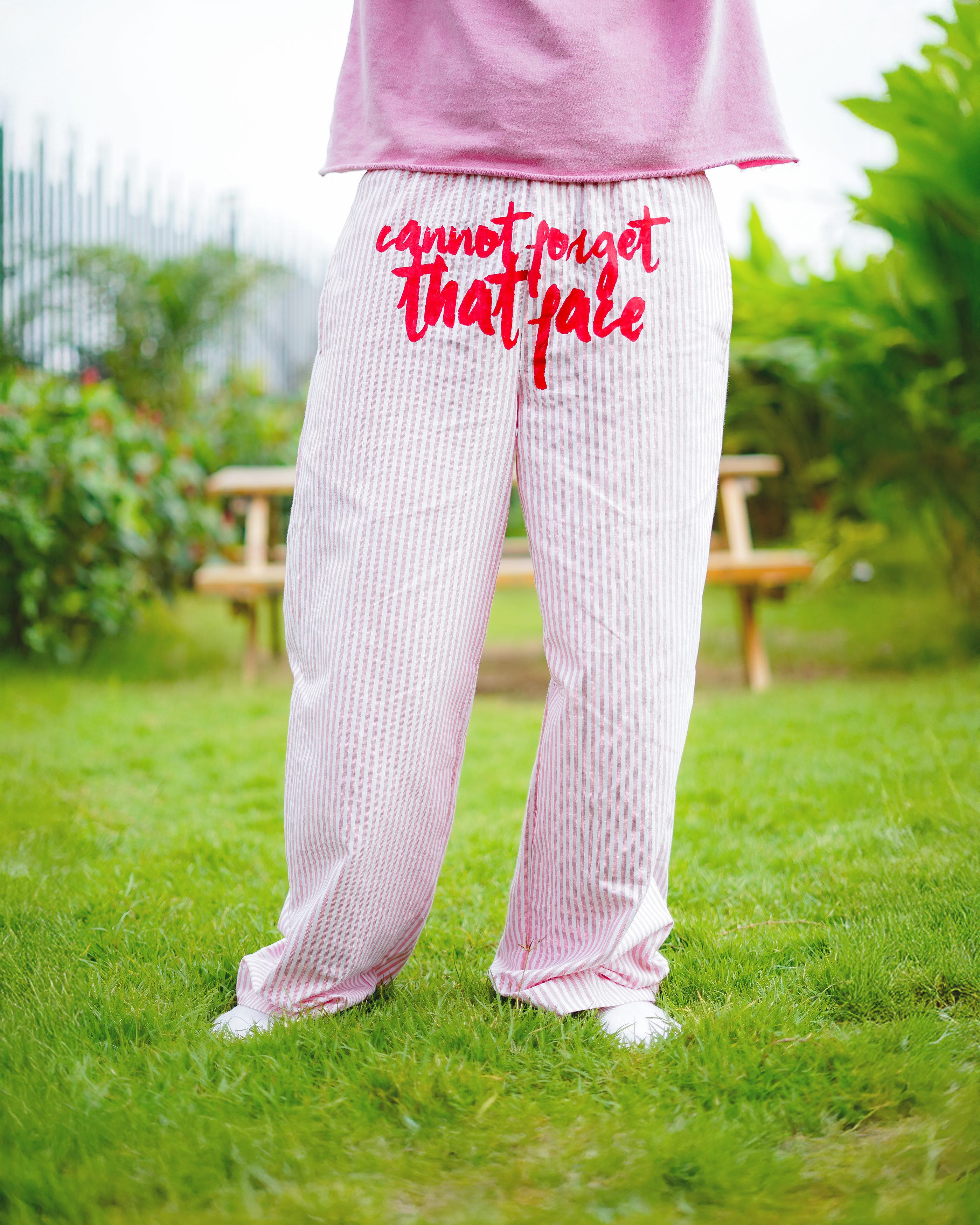 Can't Forget Striped Pants | Pastel Raspberry