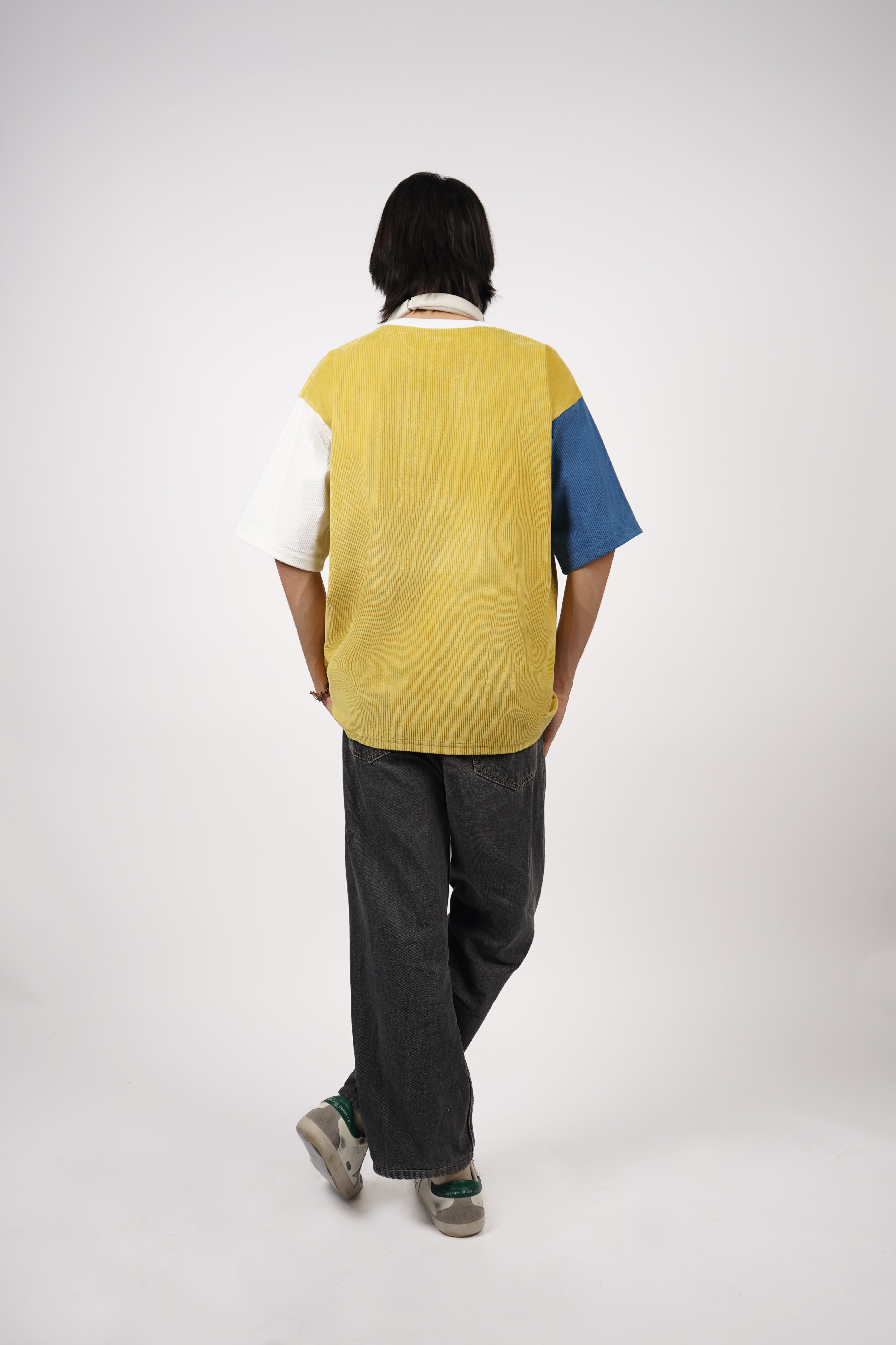 YELLOW CORDUROY T-SHIRT