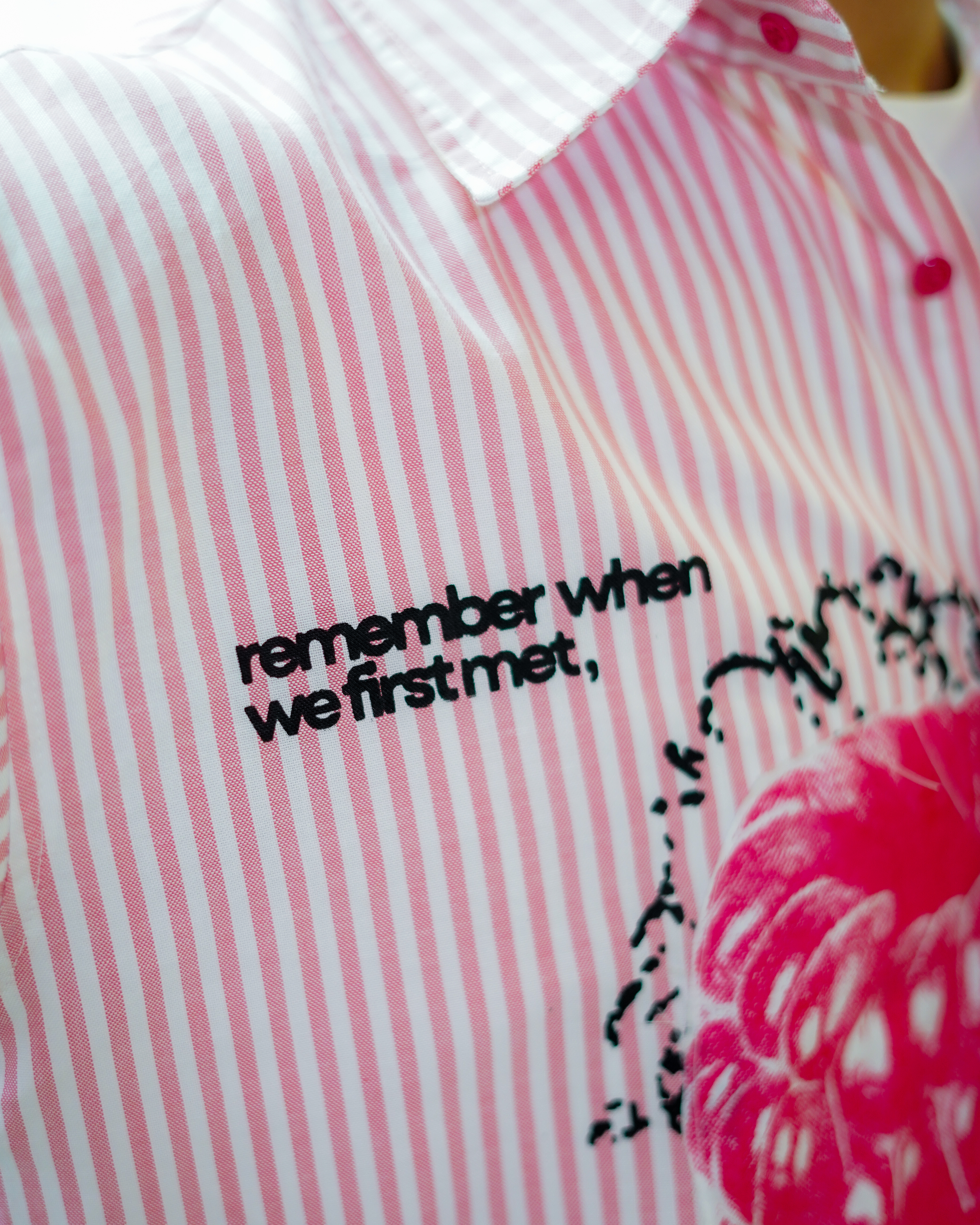 First Bite Striped Shirt | Pastel Raspberry