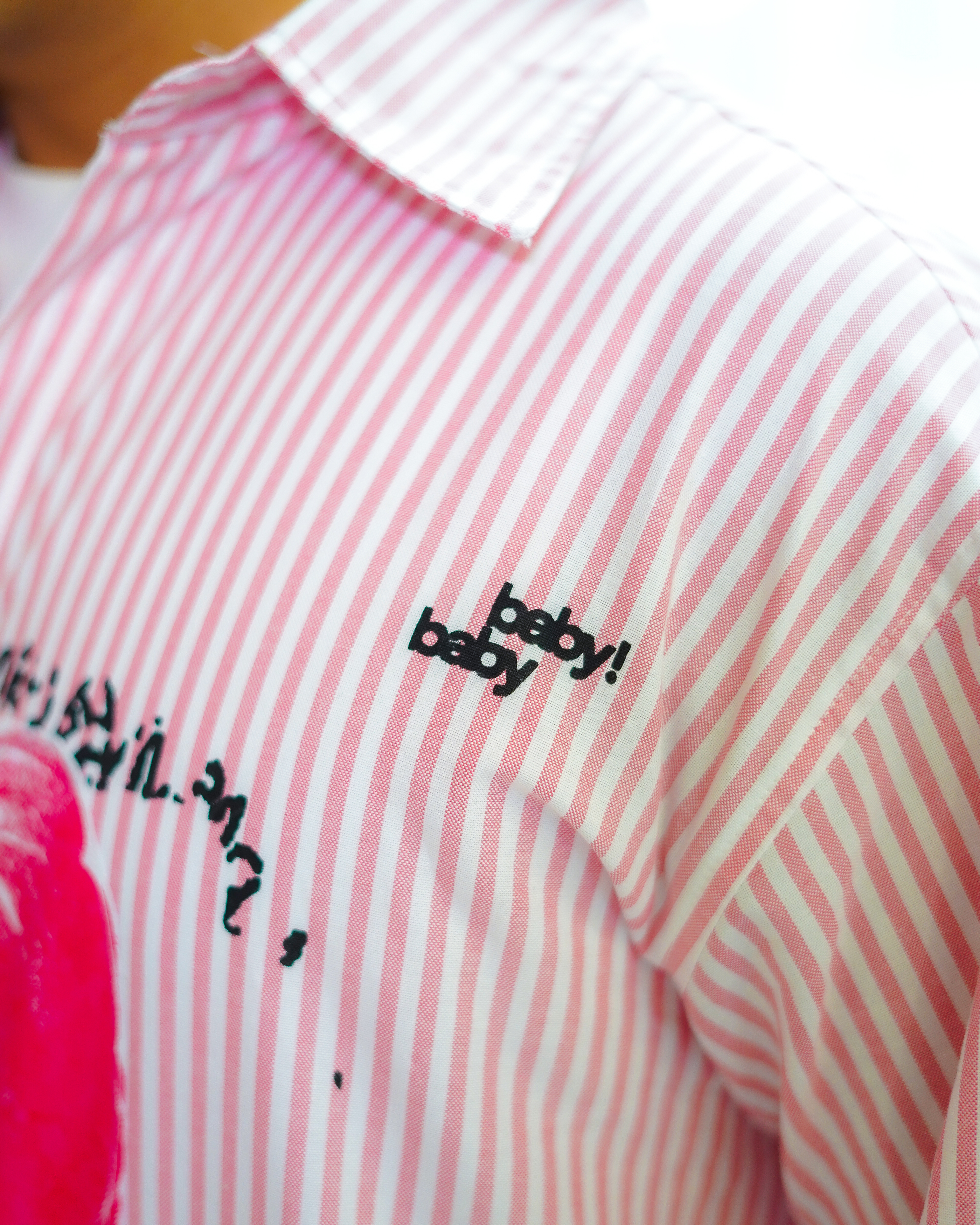 First Bite Striped Shirt | Pastel Raspberry