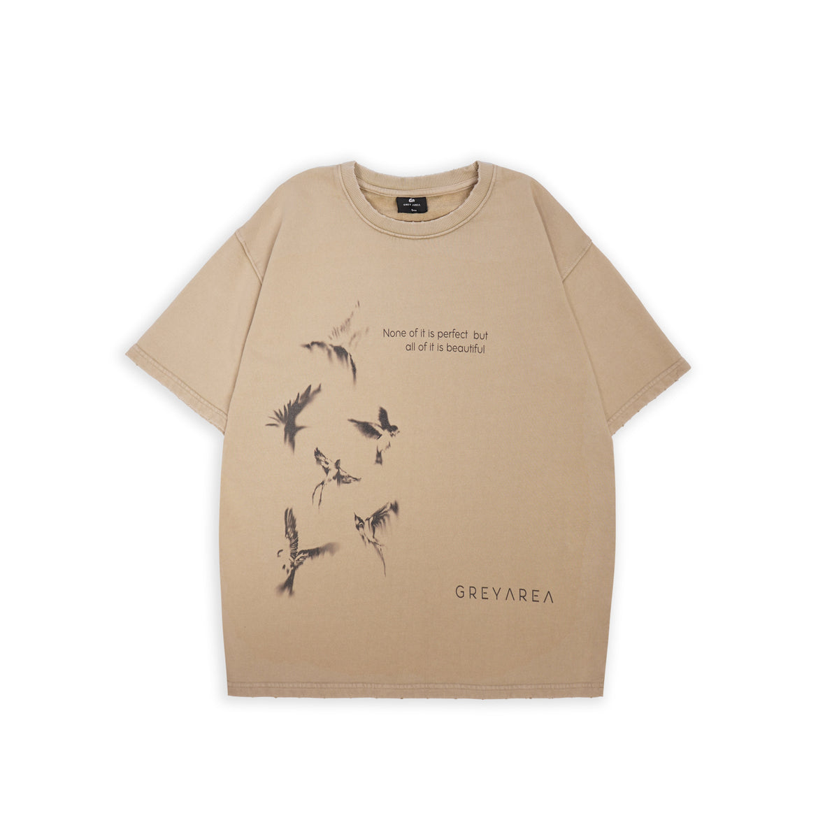 BIRDS IN KHAKHI T-SHIRT