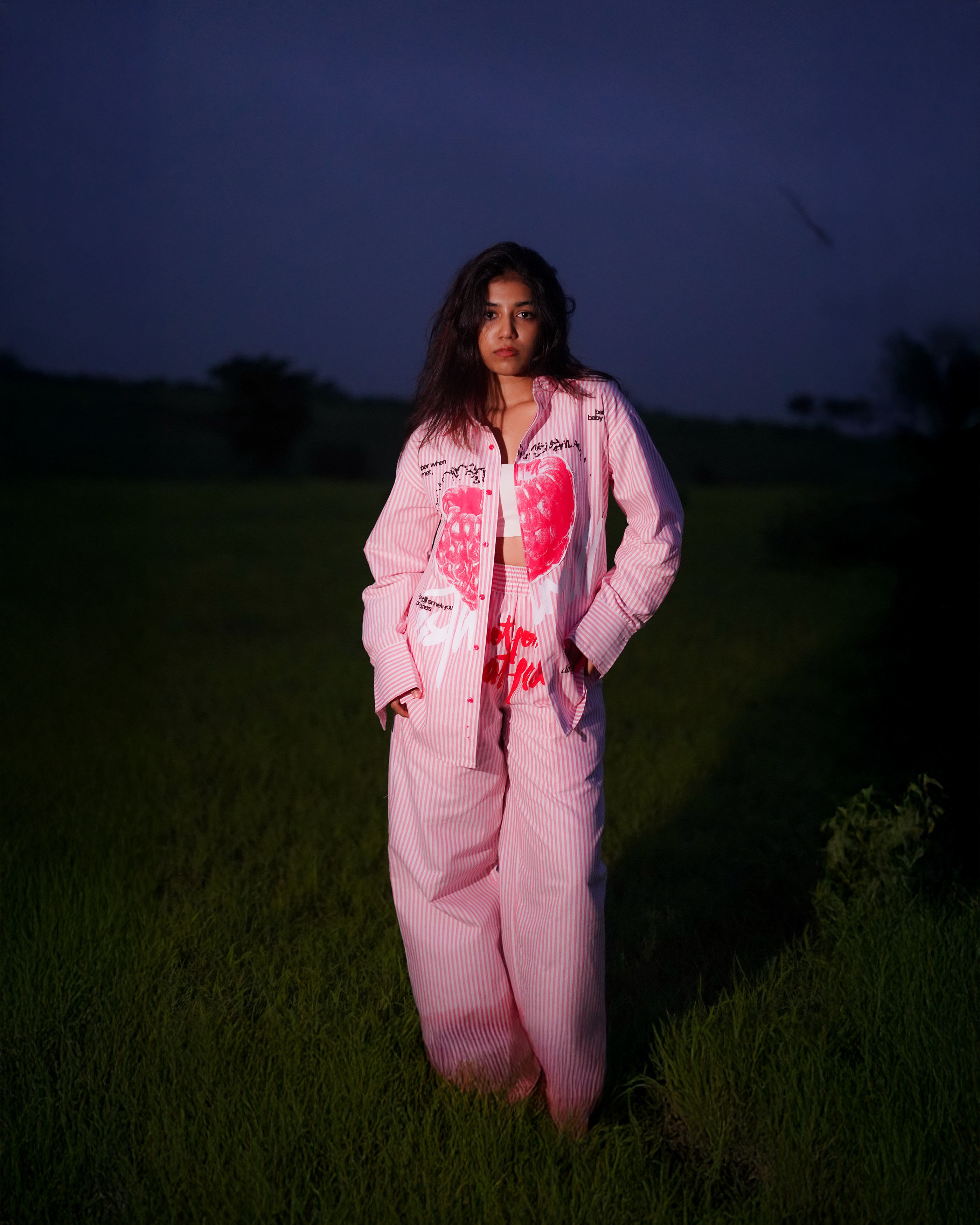 First Bite Striped Shirt | Pastel Raspberry