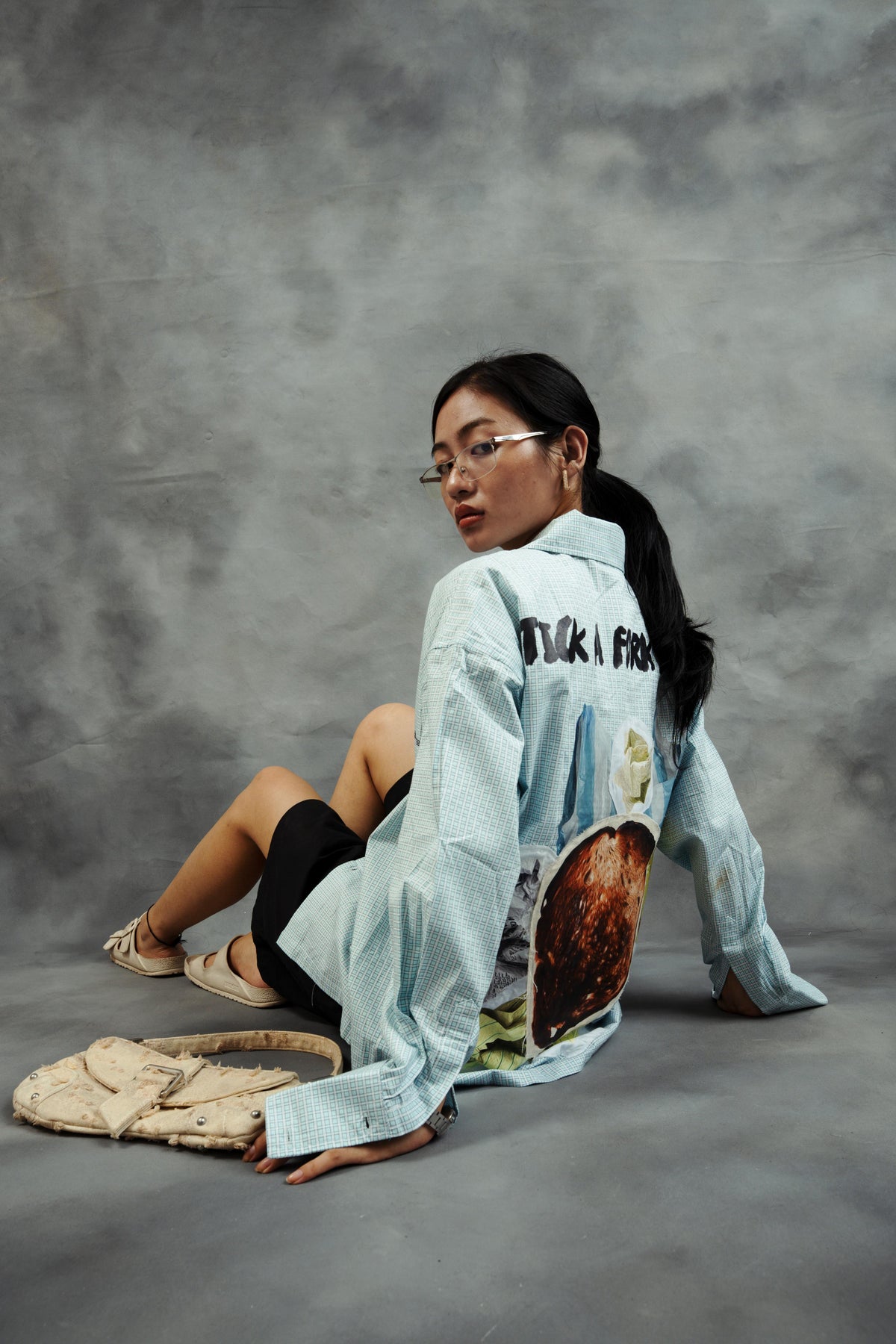 Burnt Toast Box Shirt | Honeycomb Blue
