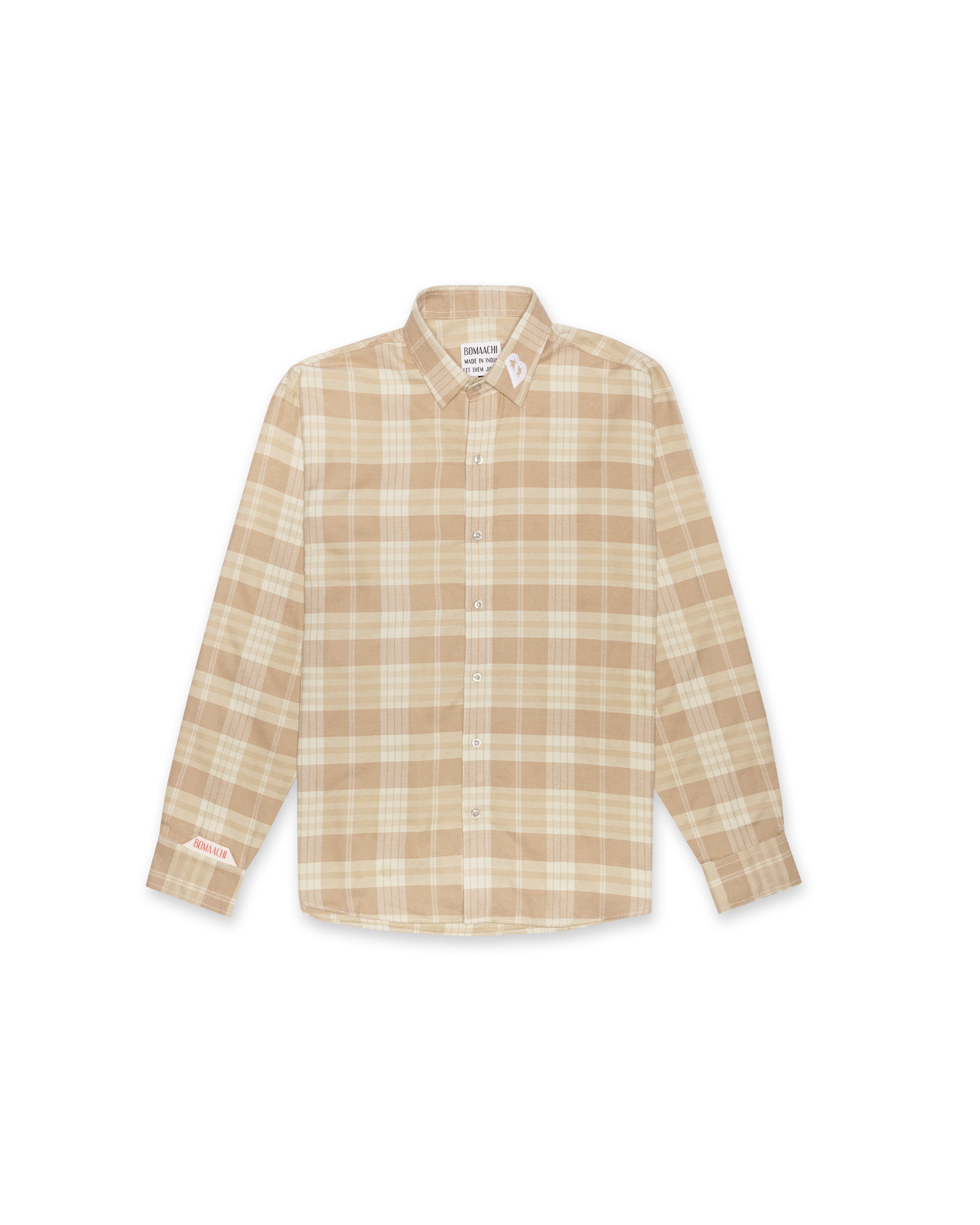 Checkered Shirt Beige