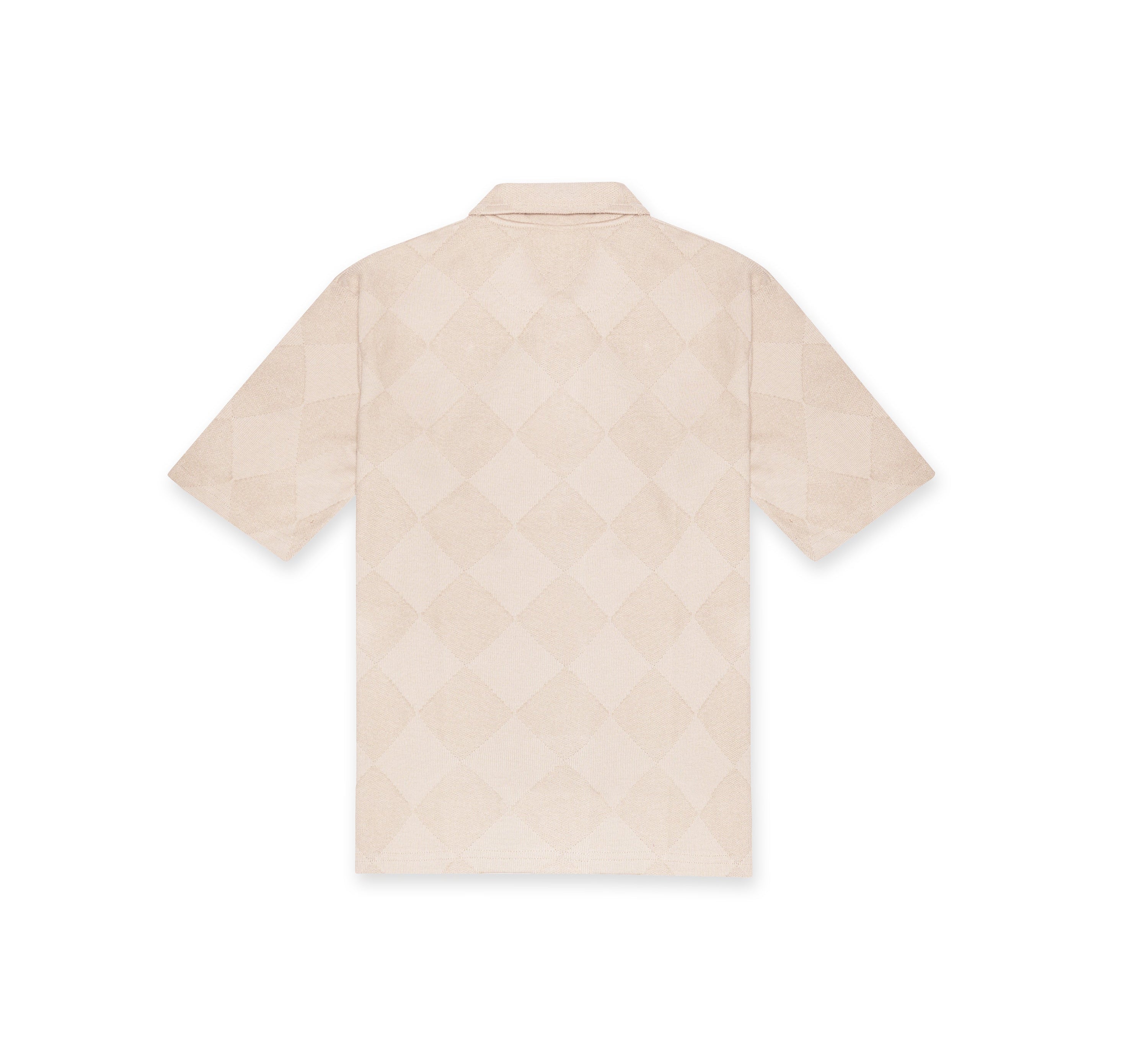 Textured Polo Oat T-shirt (Regular Fit)