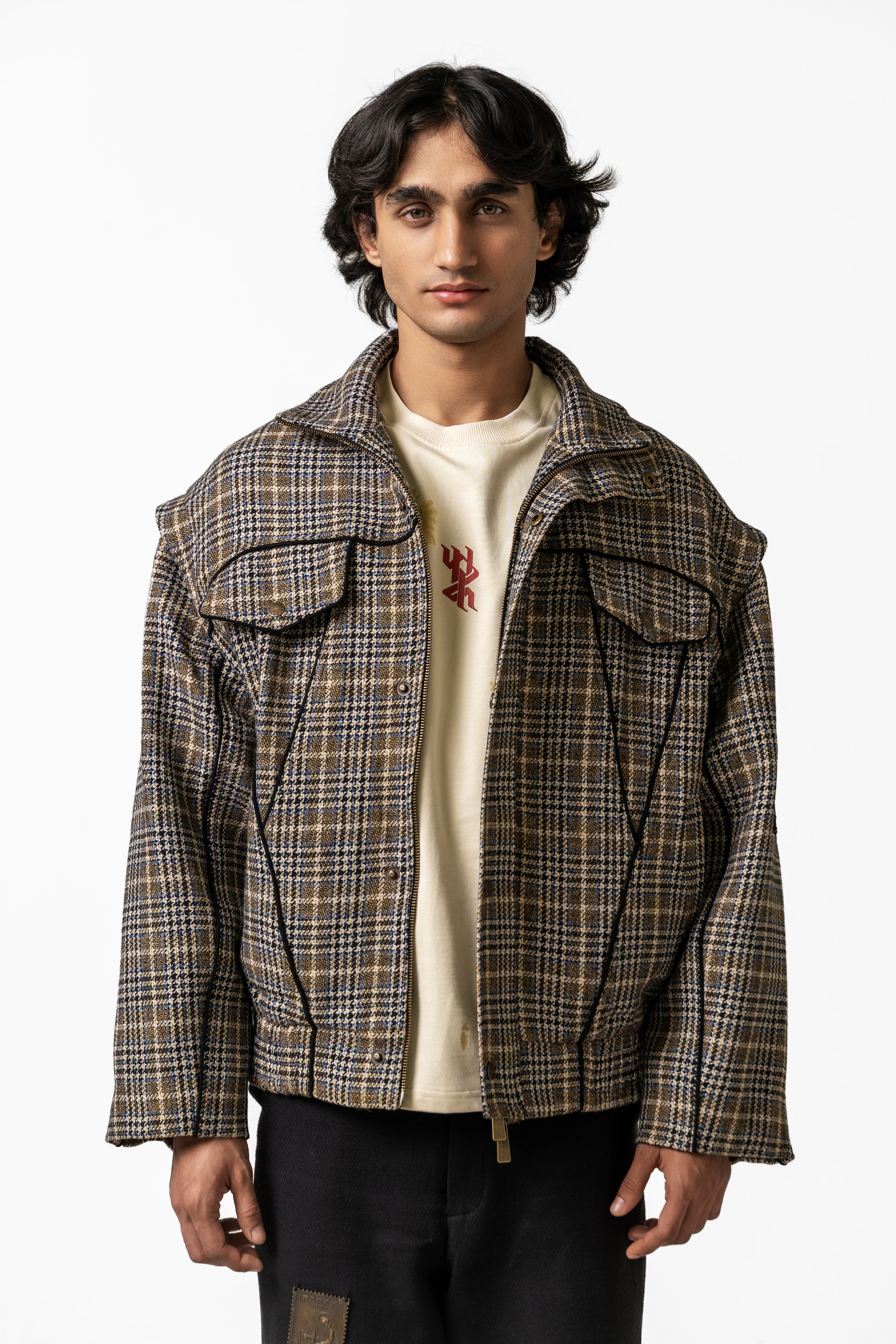 Plaid Bomber Jacket