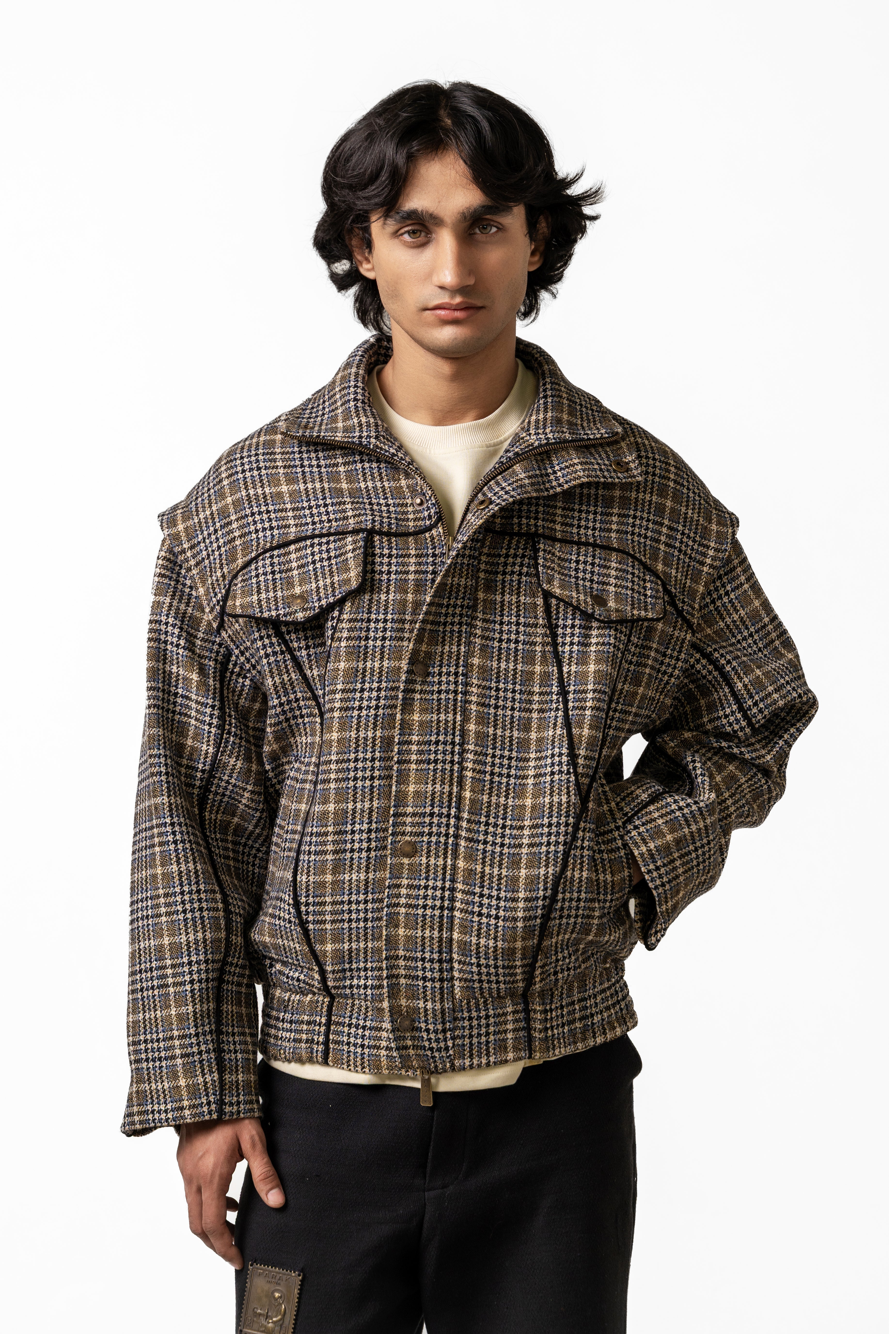 Plaid Bomber Jacket