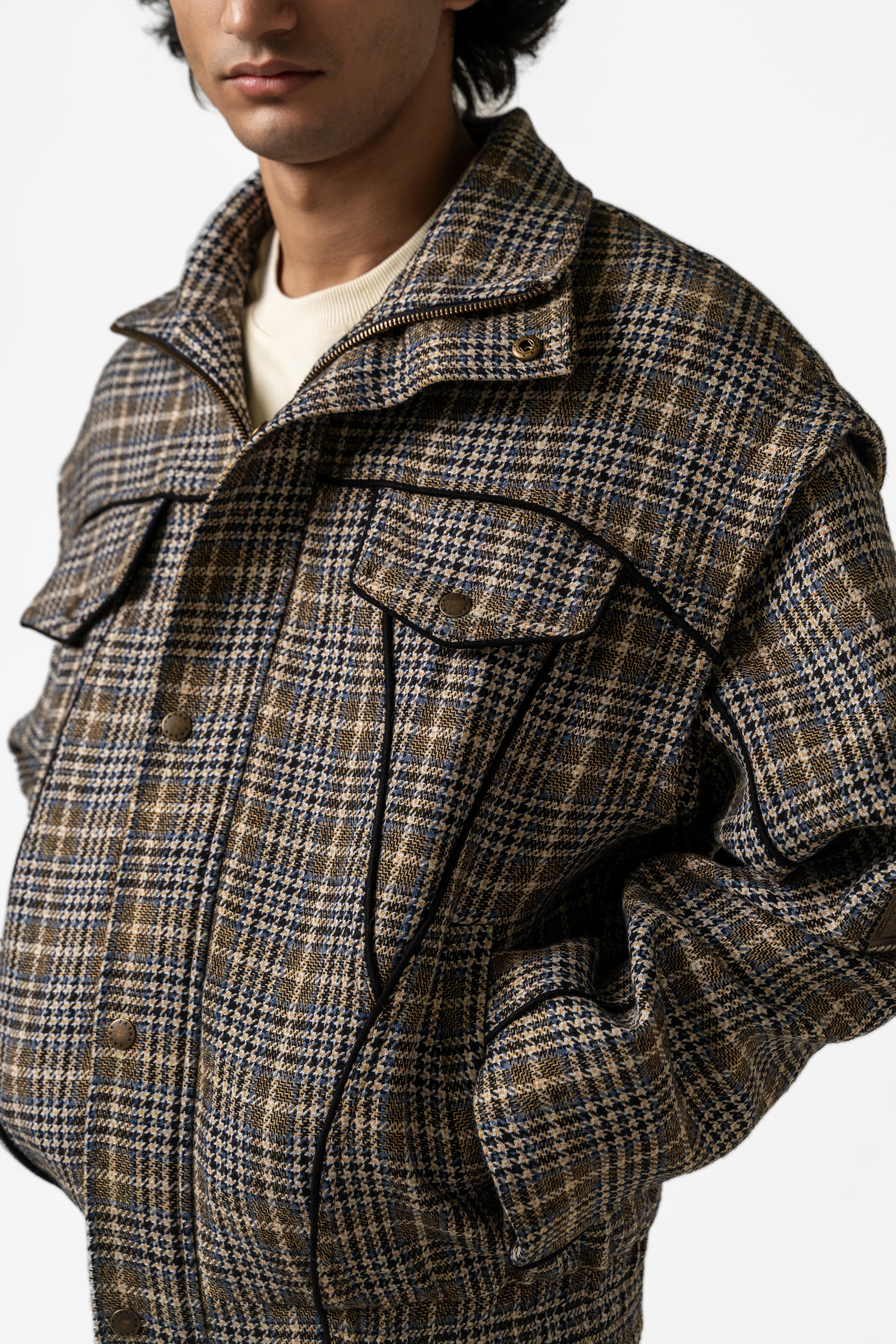 Plaid Bomber Jacket
