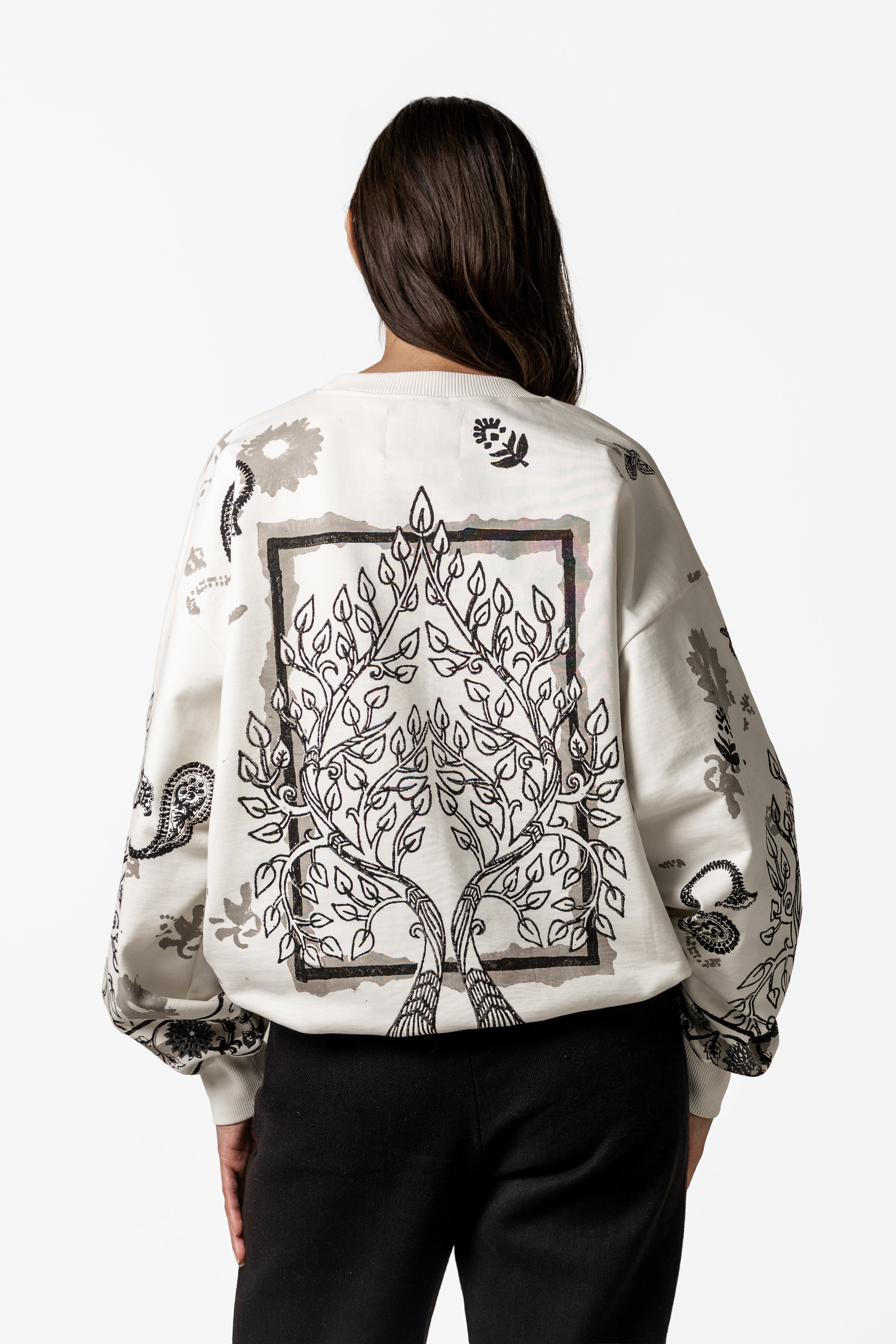 Raanjha' Blockprinted Sweatshirt
