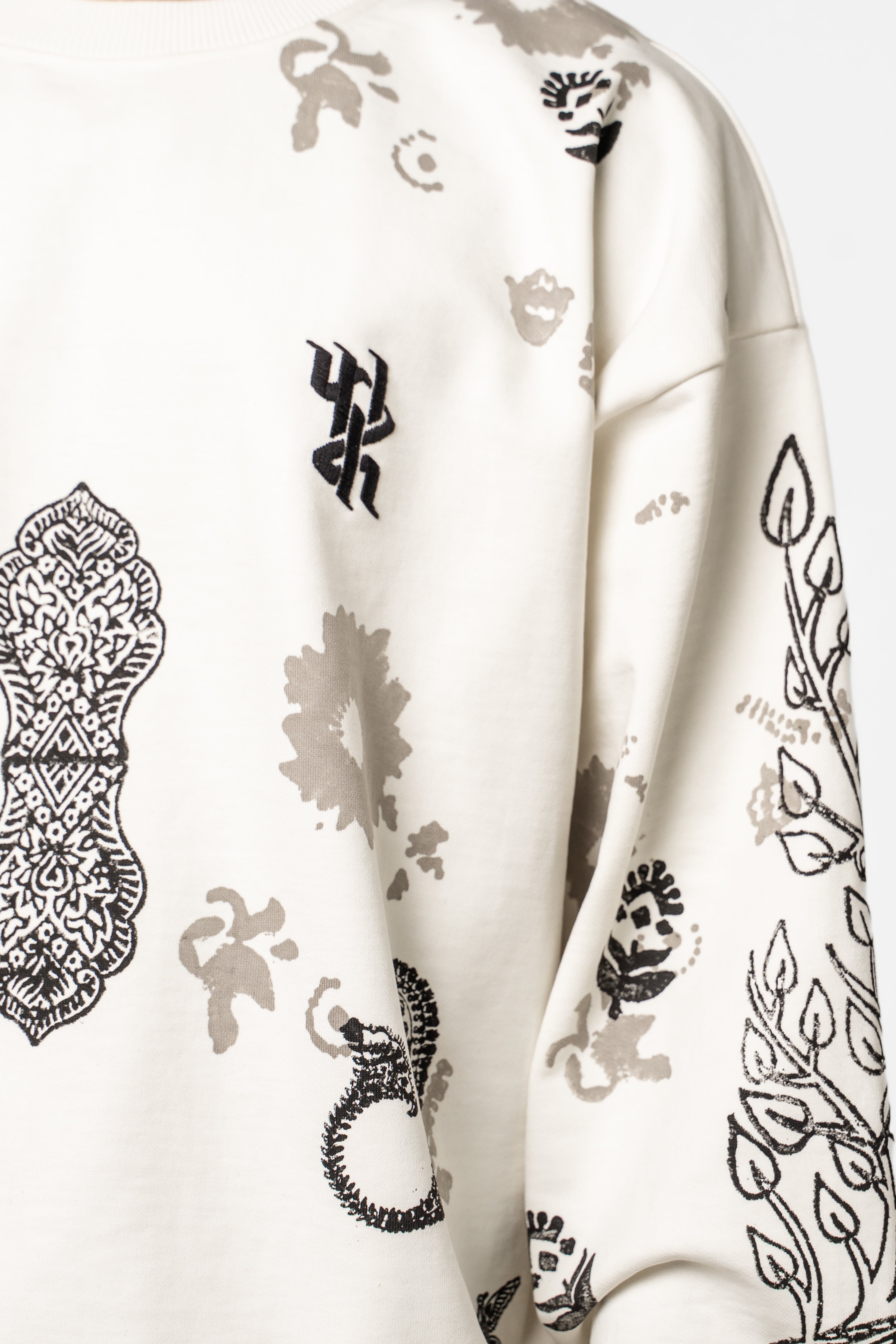 Raanjha' Blockprinted Sweatshirt