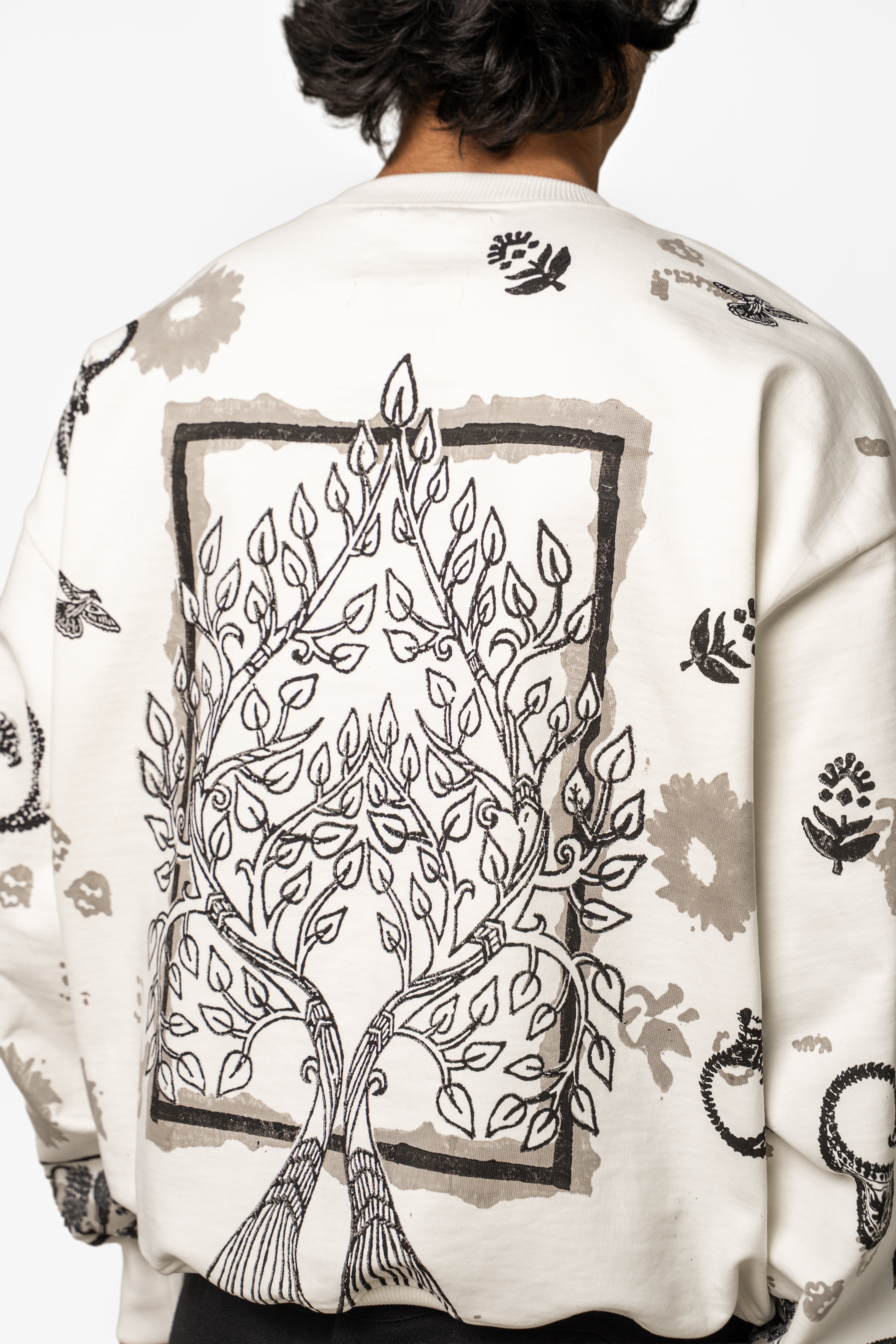 Raanjha' Blockprinted Sweatshirt
