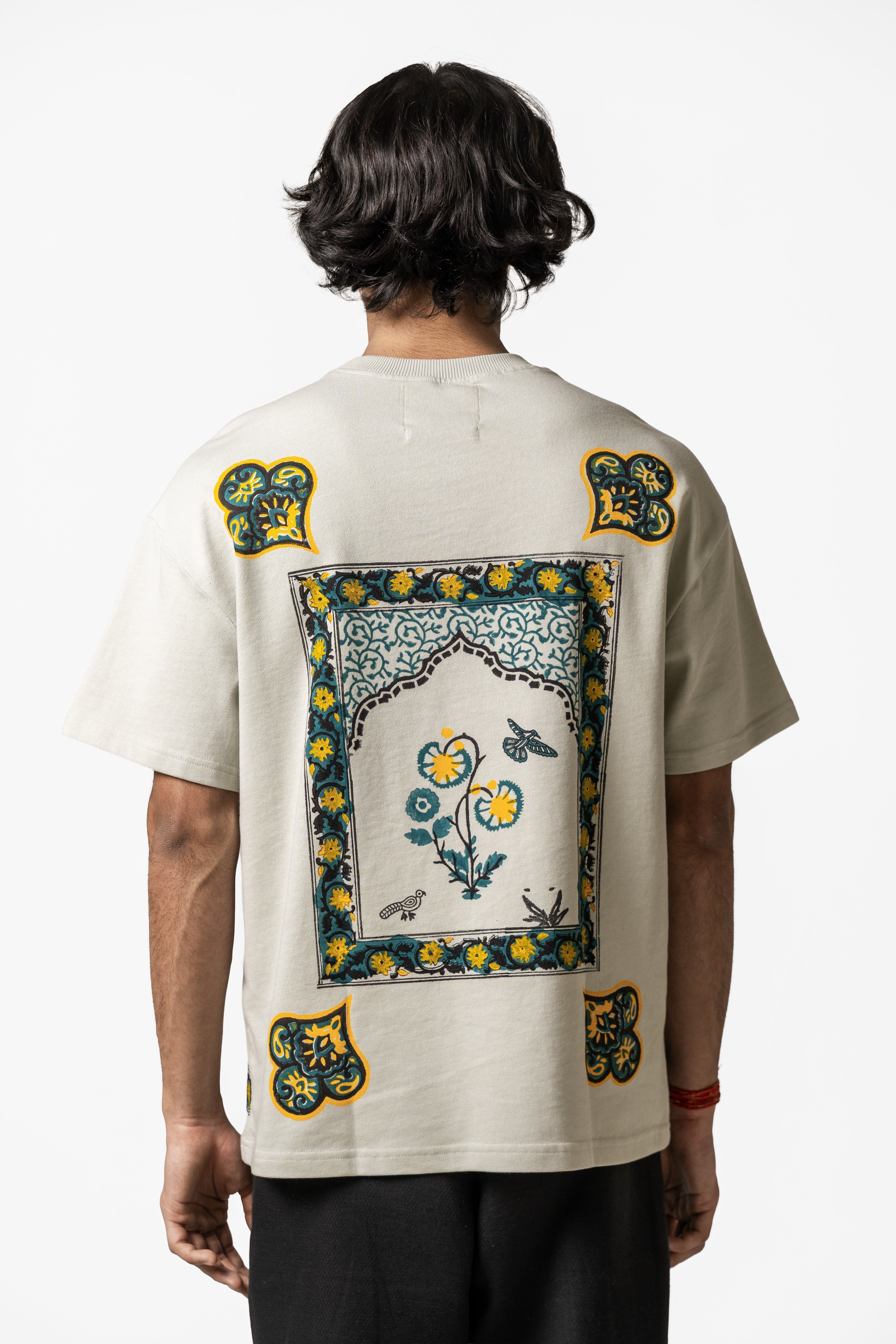 "Sage Green" Blockprint T-shirt