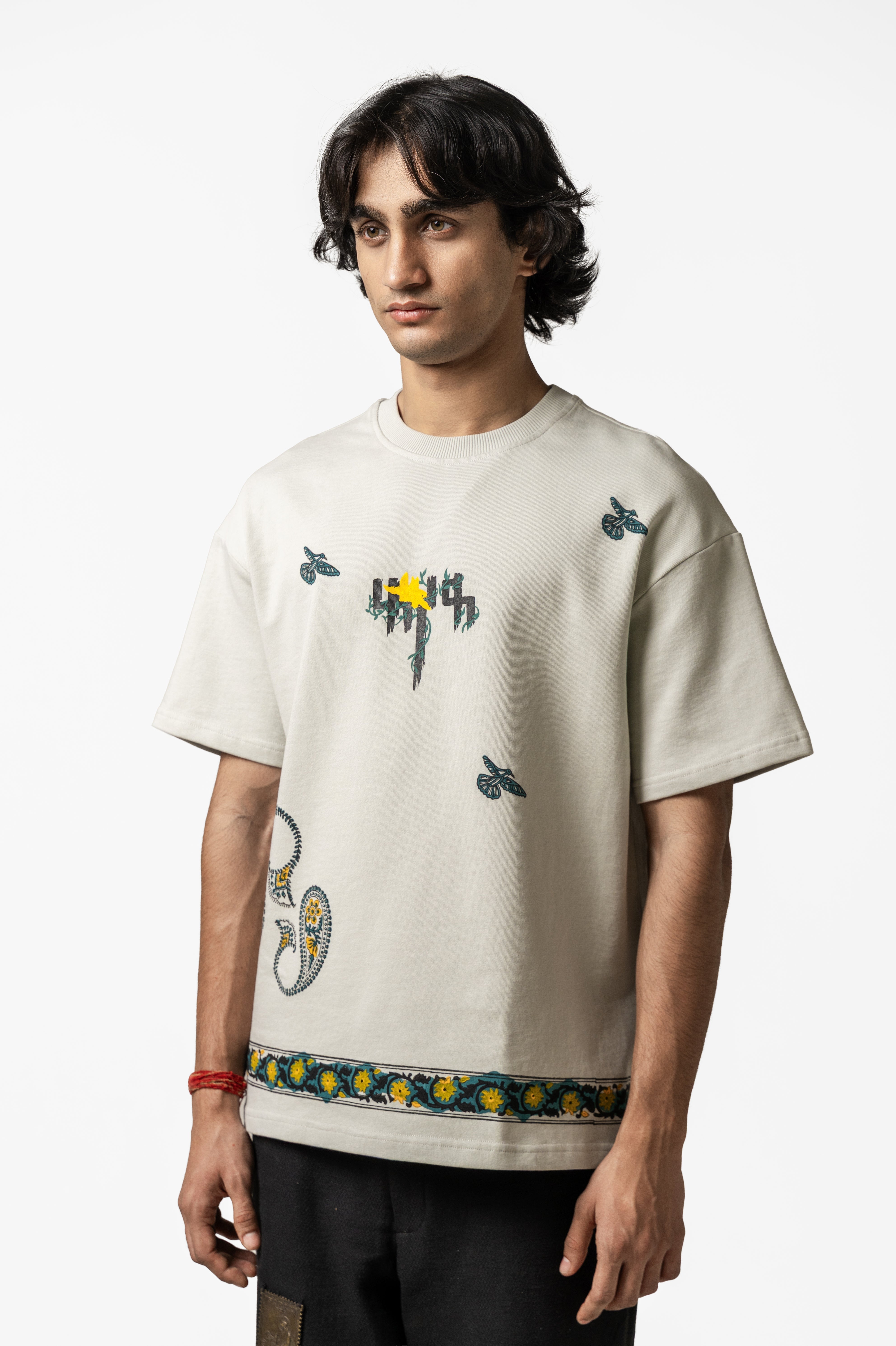 "Sage Green" Blockprint T-shirt