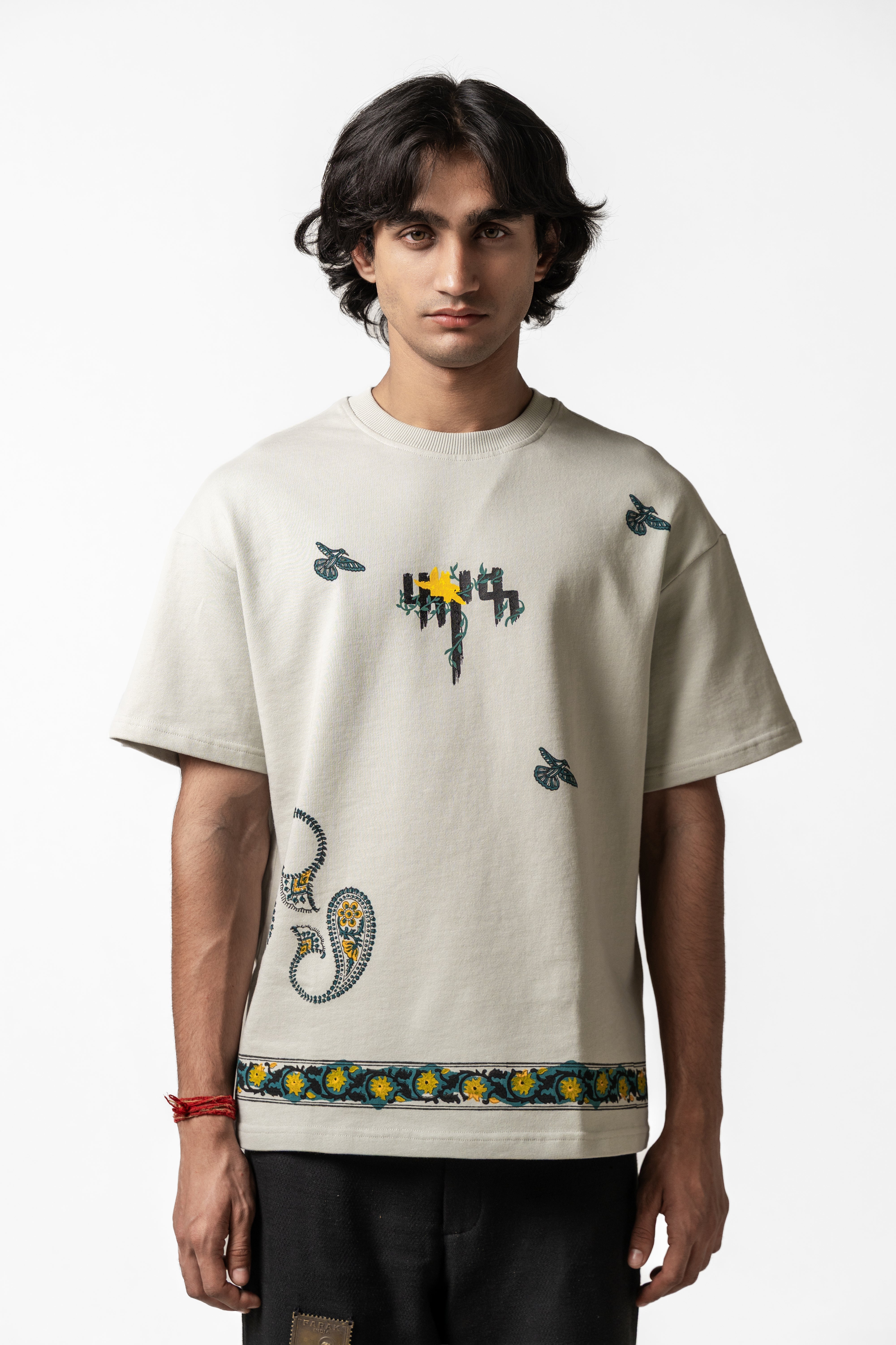 "Sage Green" Blockprint T-shirt