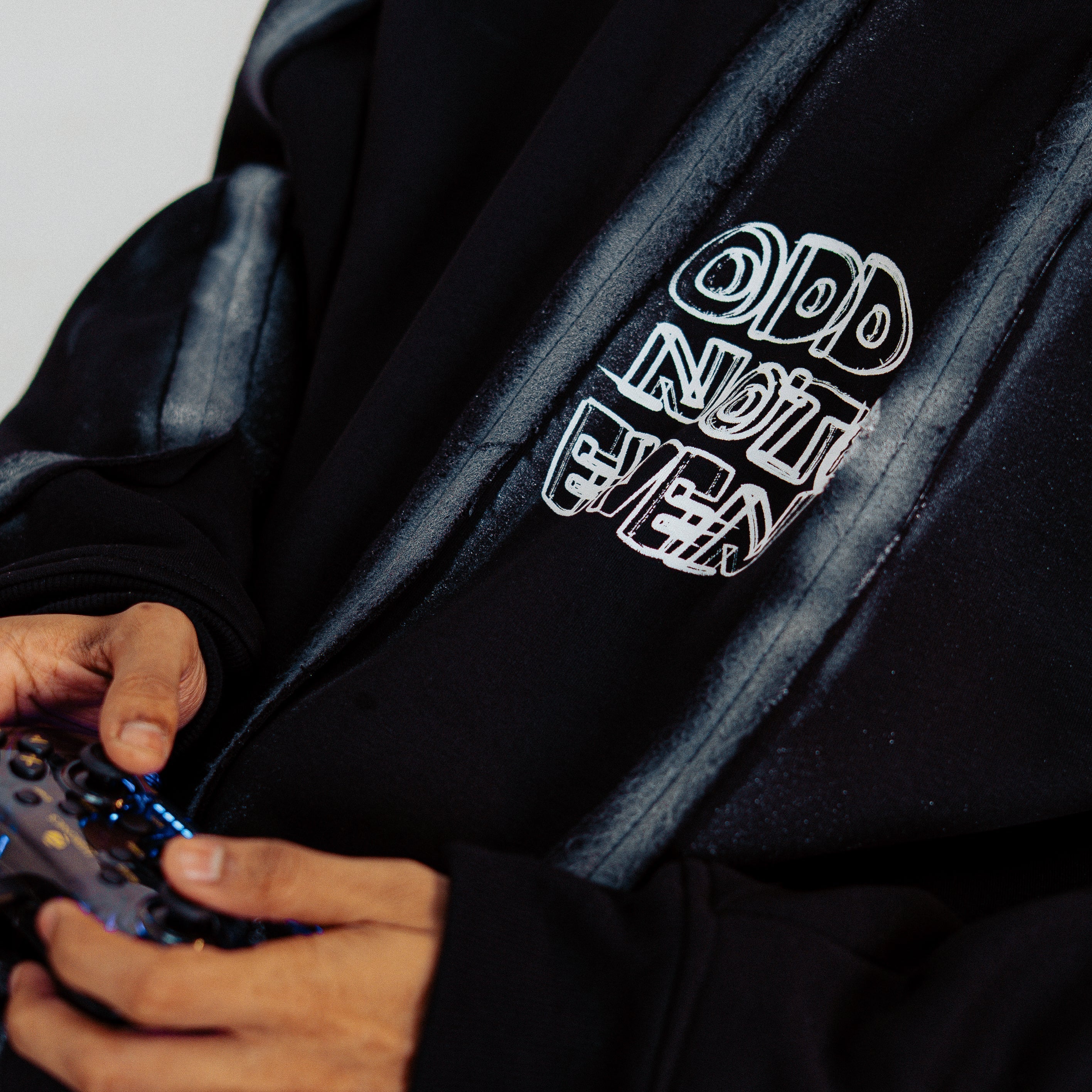 Spray Black Hoodie