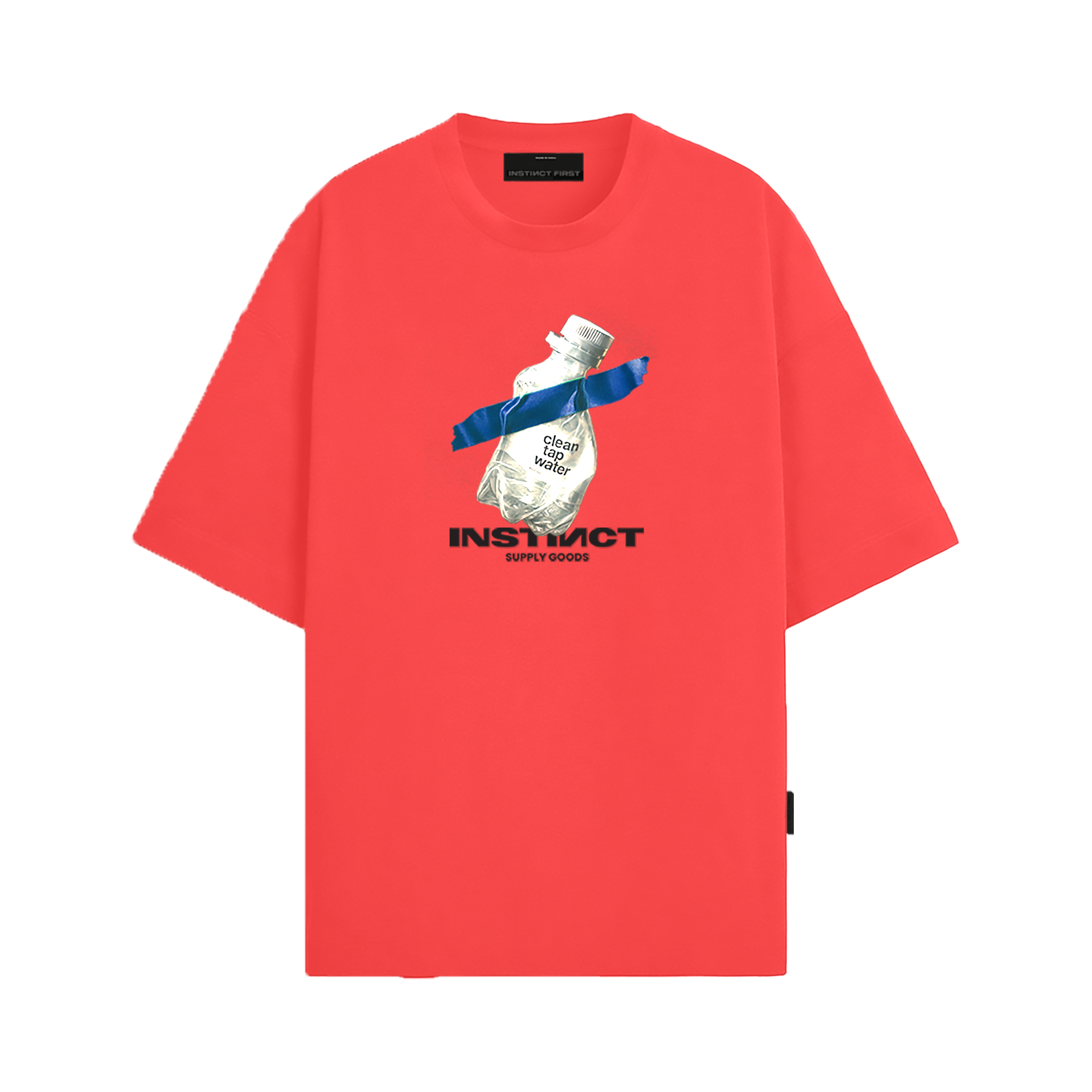 Pure Instinct- Oversized T-shirt (Coral Red)