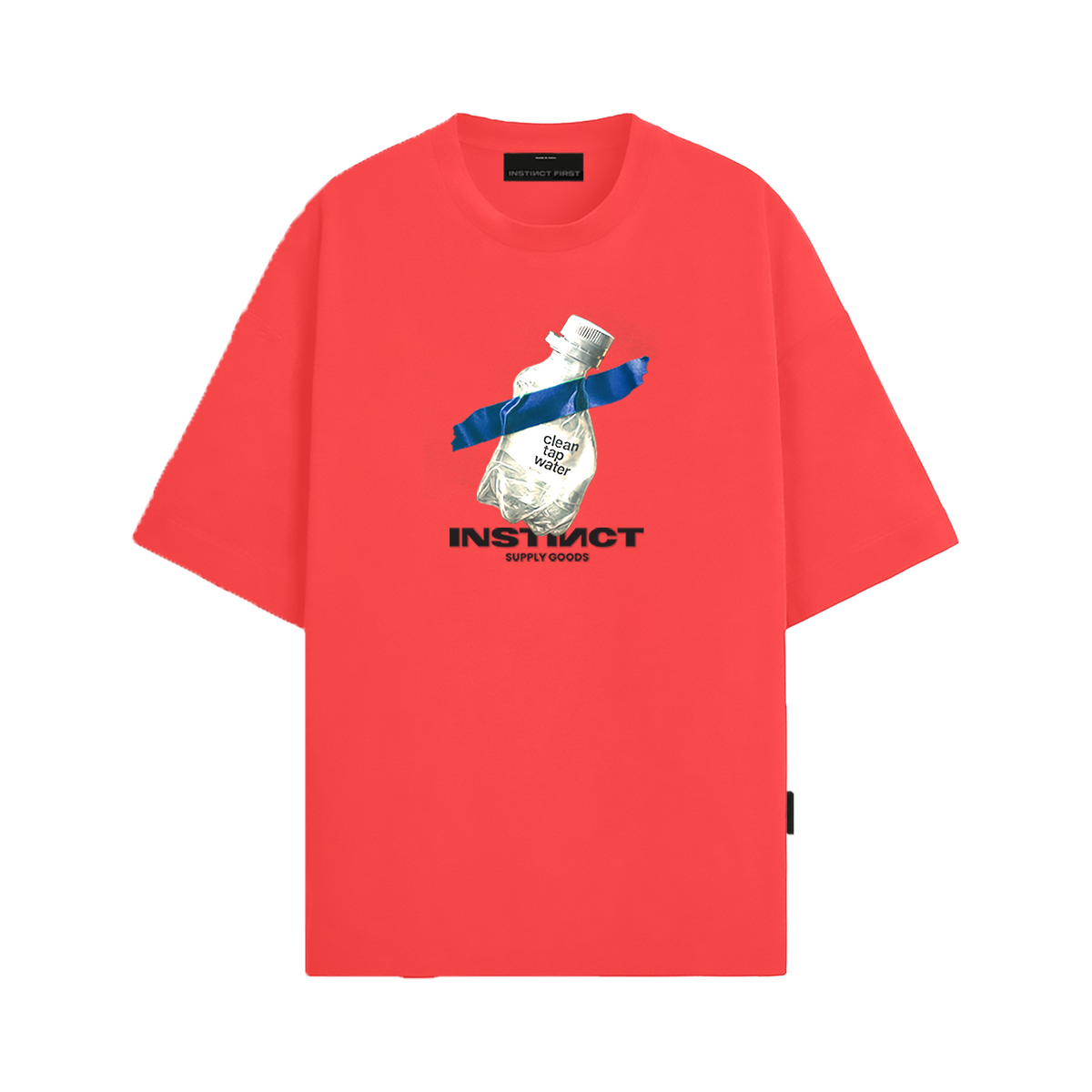 Pure Instinct- Oversized T-shirt (Coral Red)