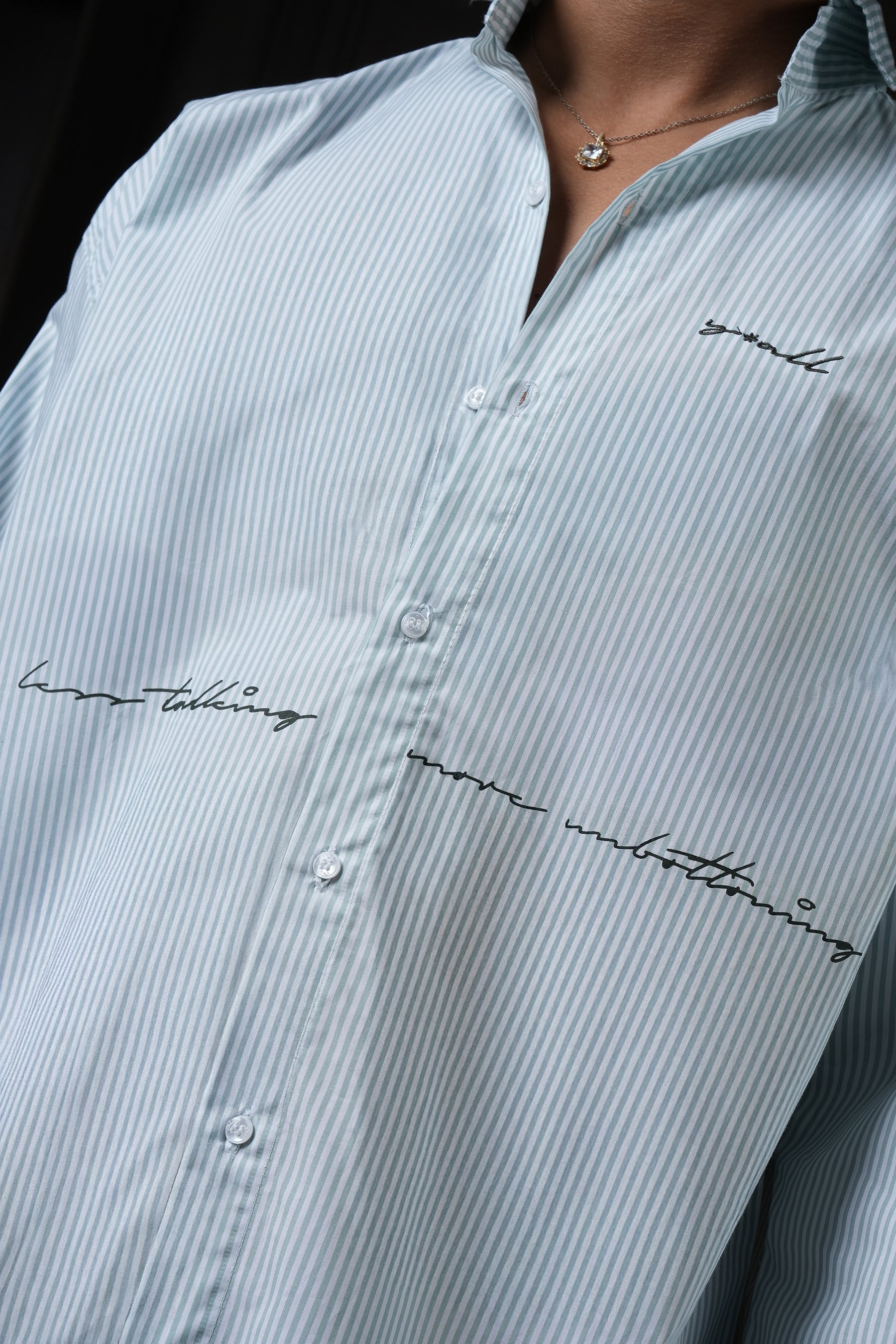 Talk in Line - Pinstripe Shirt