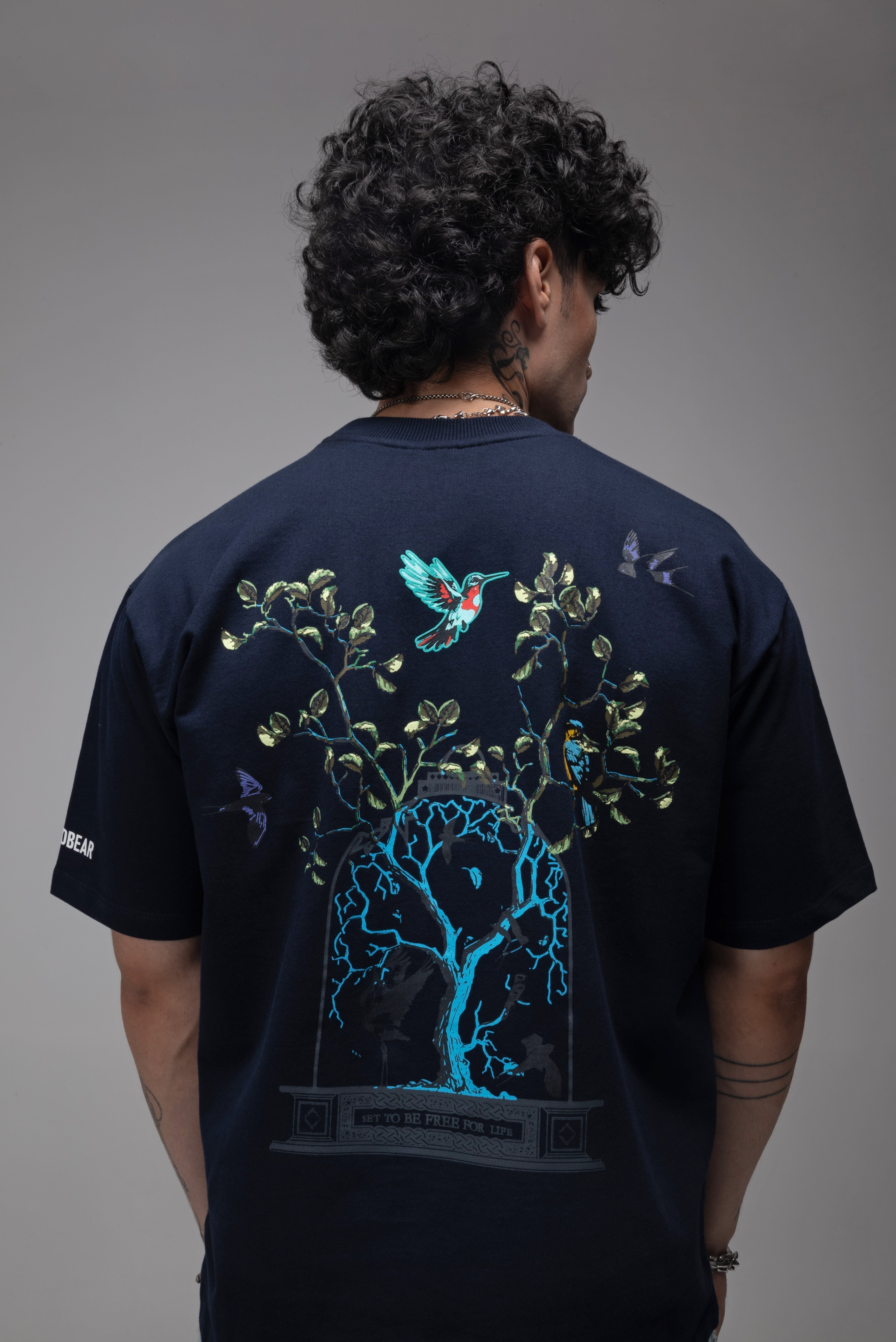 Set Free Tee Navy Blue