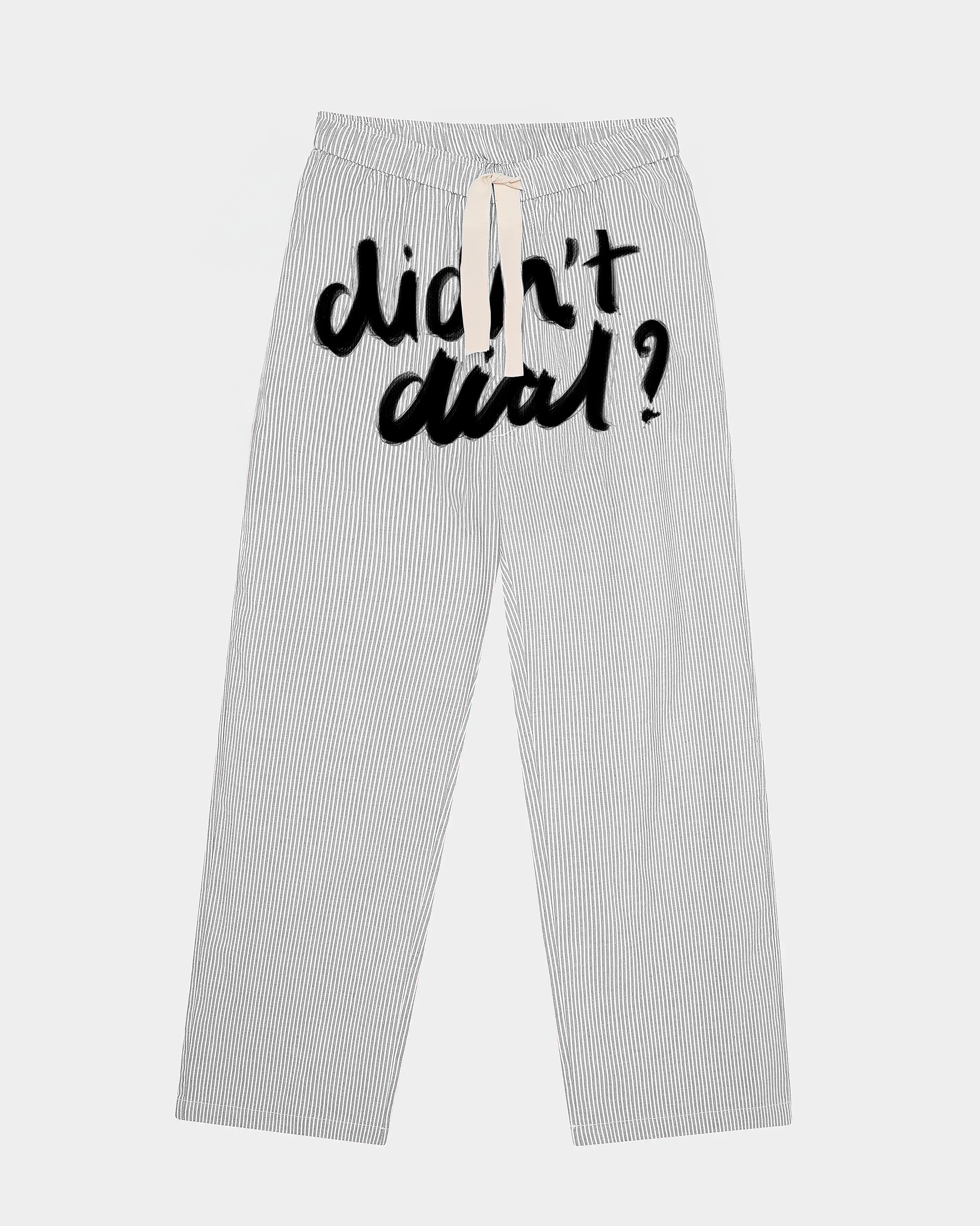 Didn't Dial Striped Pants | Pastel Grey