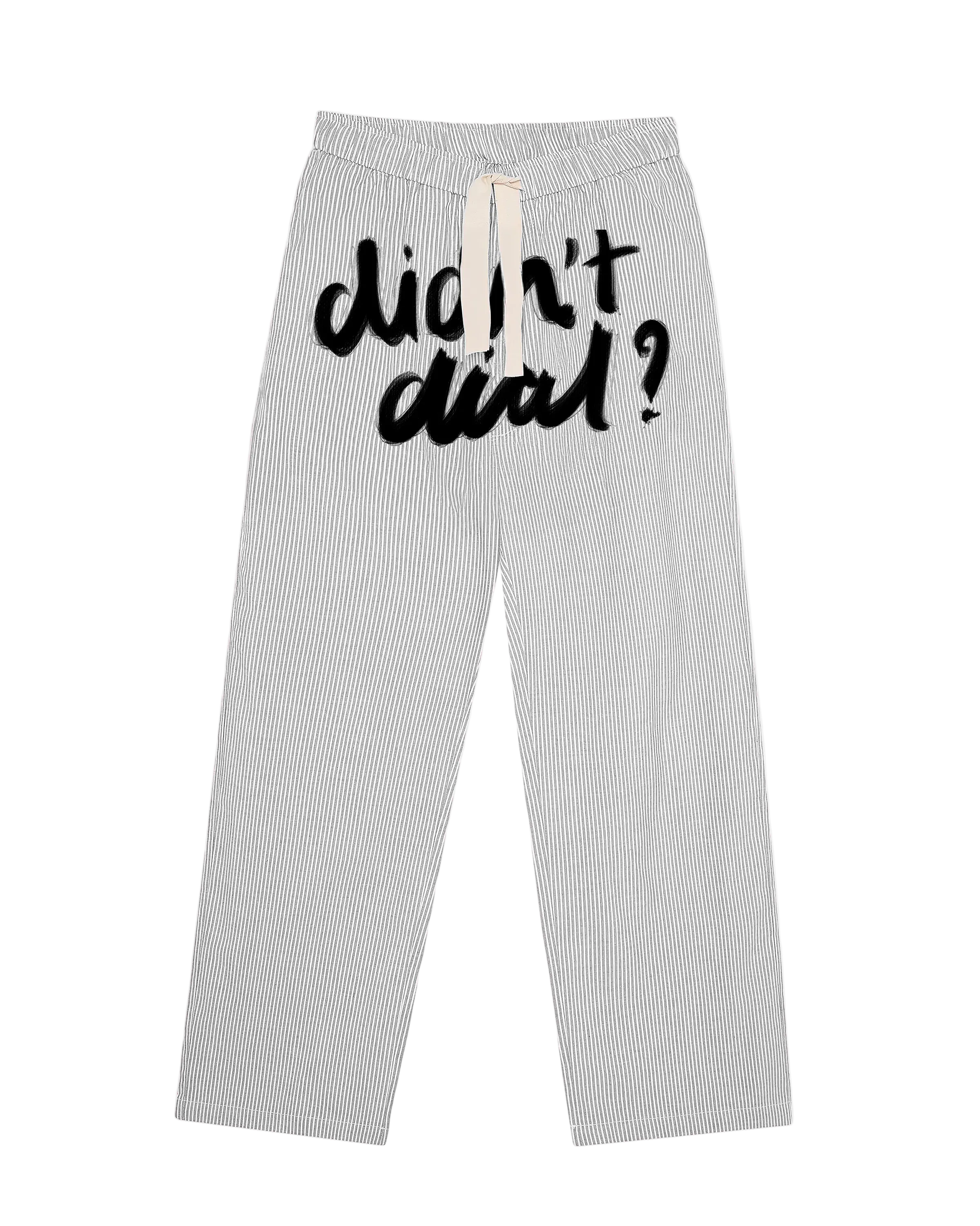 Didn't Dial Striped Pants | Pastel Grey
