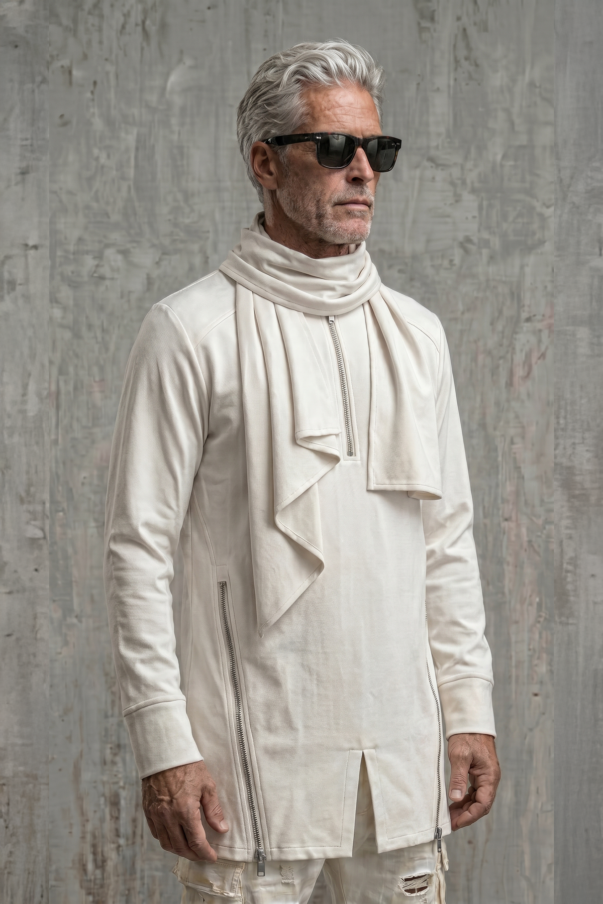 Draped Collar Kurta