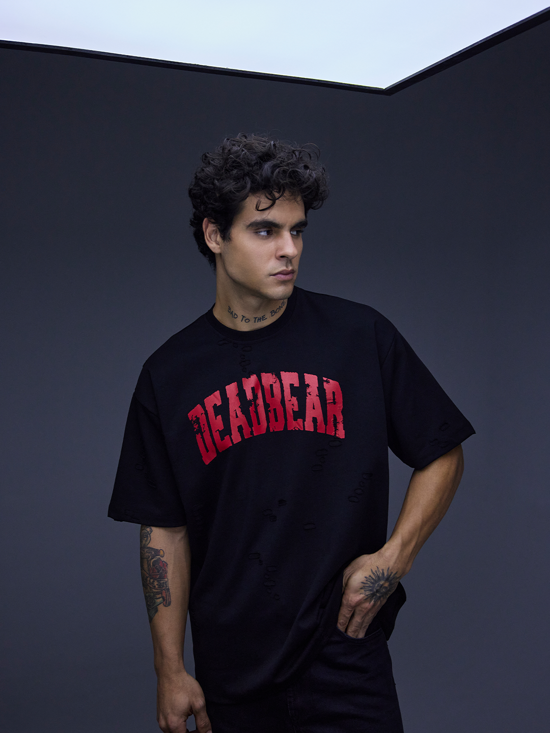 Distressed Black Tee 3.0