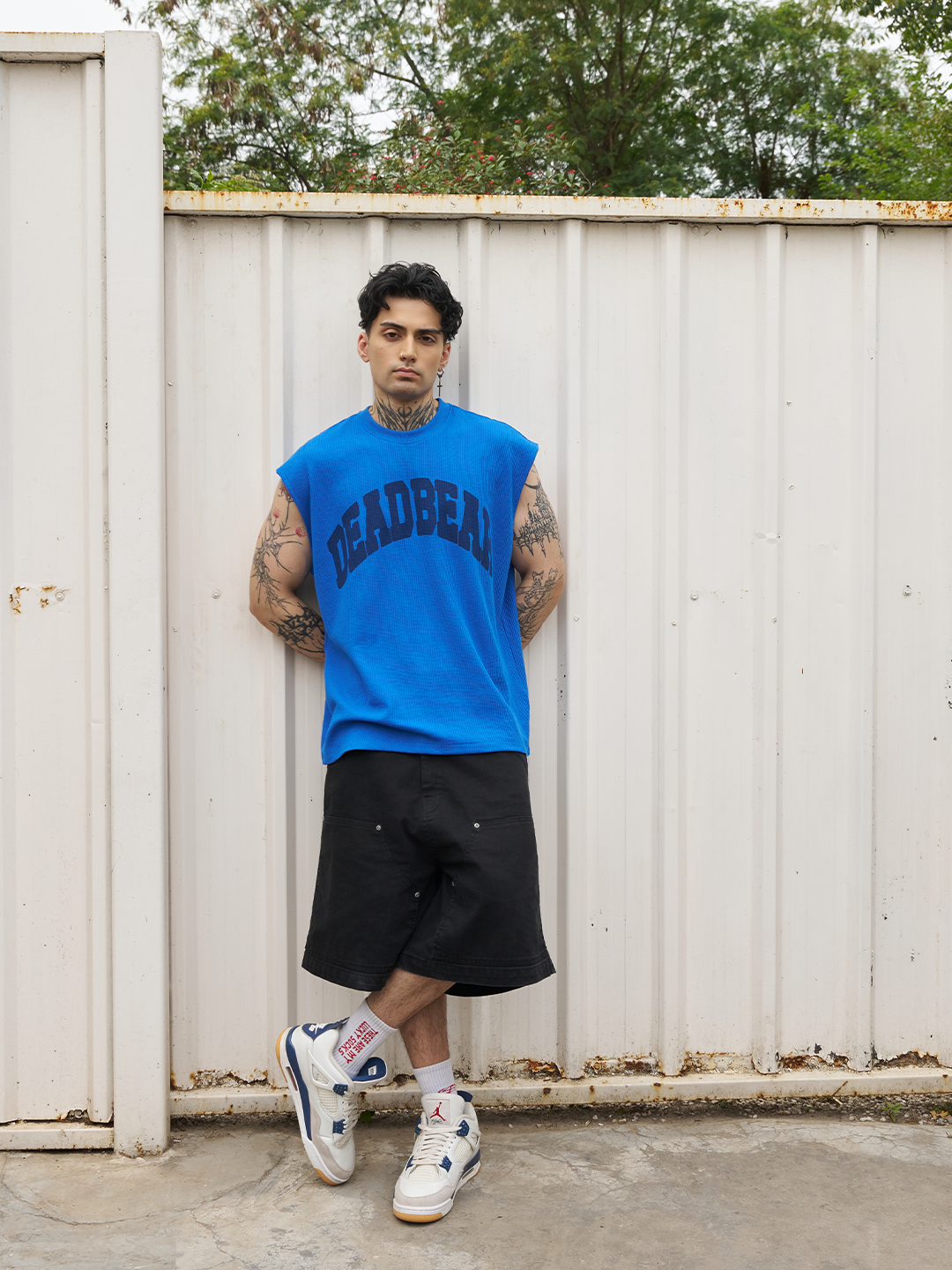 Waffle Tank Royal Blue