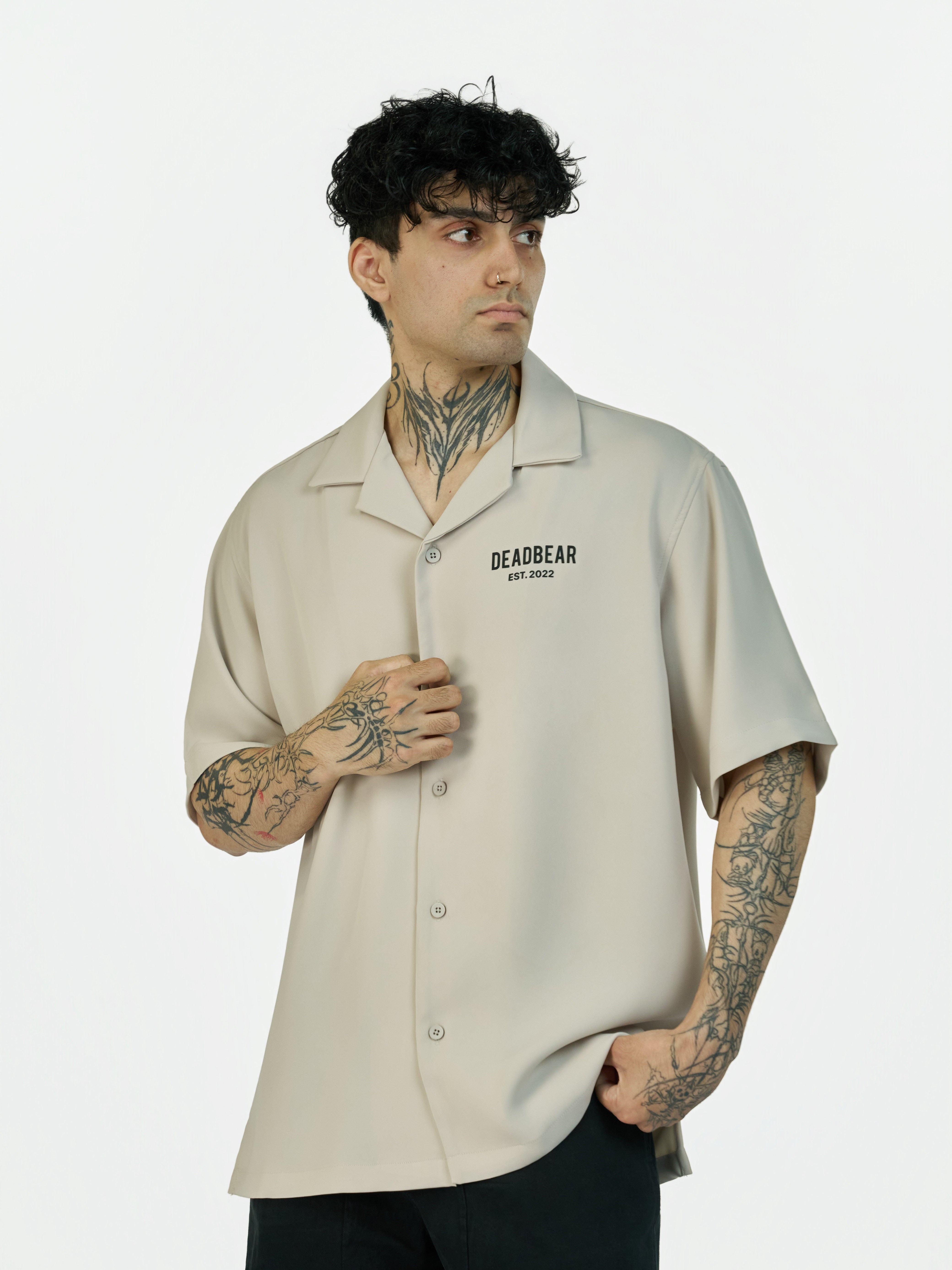 Bowling Shirt Stone Grey