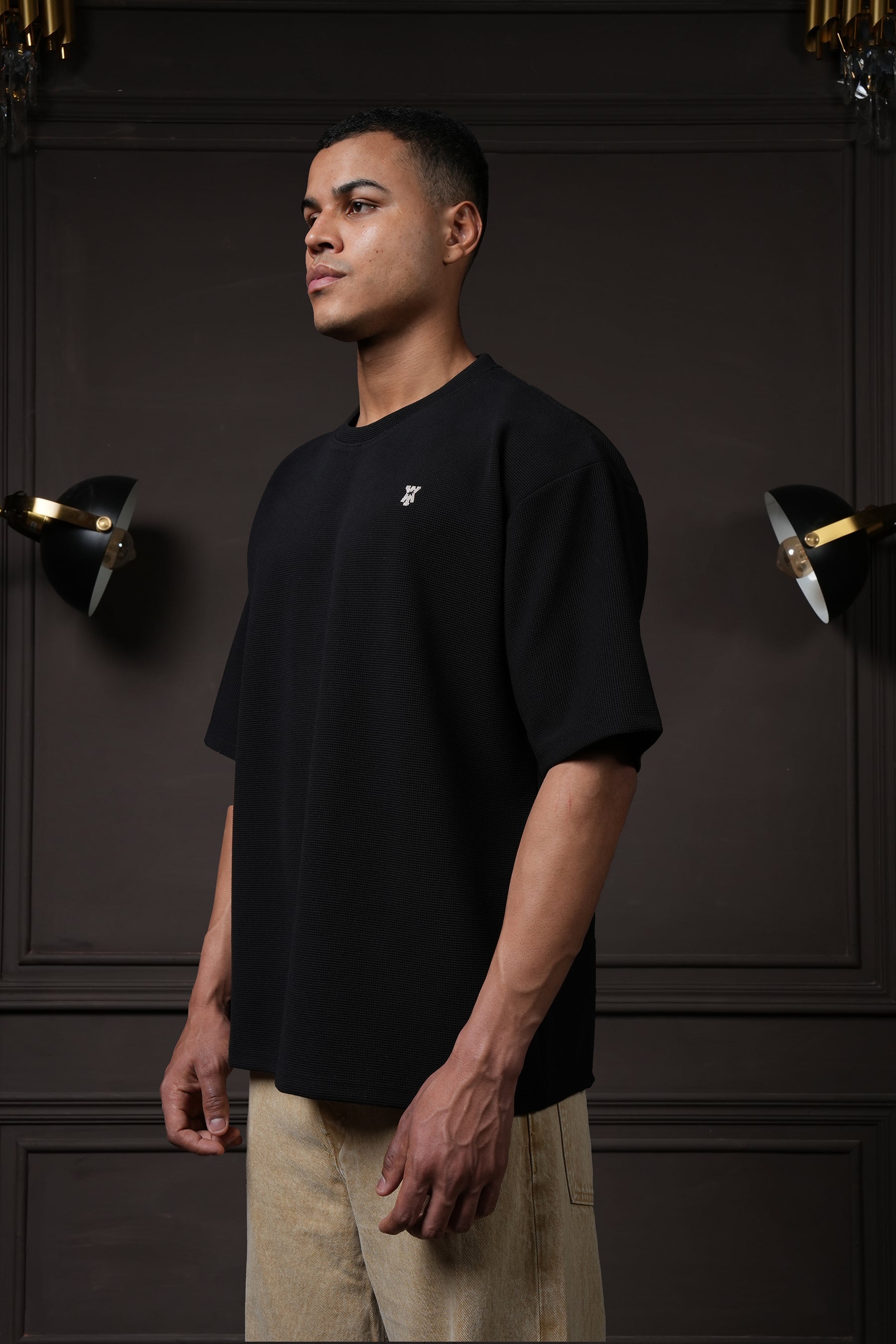 Waffle T Shirt - Black