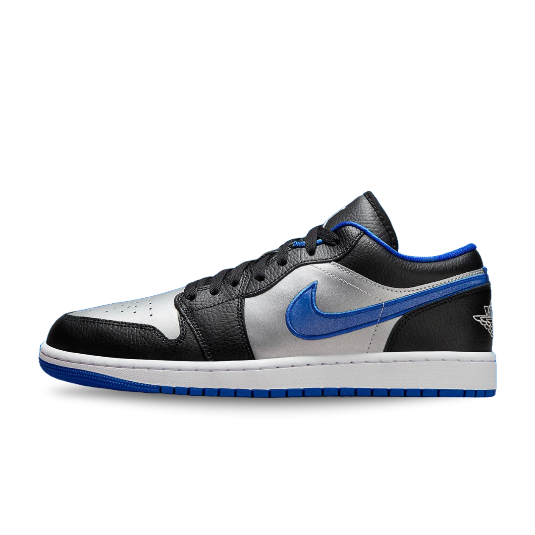 Jordan 1 Low Black Game Royal Metallic Platinum