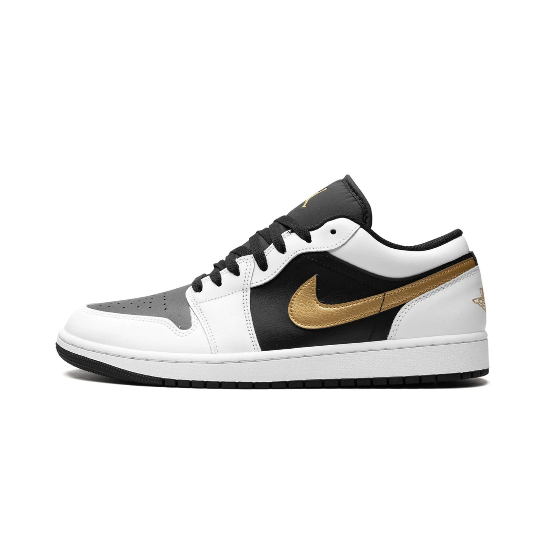 Jordan Low White Black Metallic Gold Swoosh - Main Image