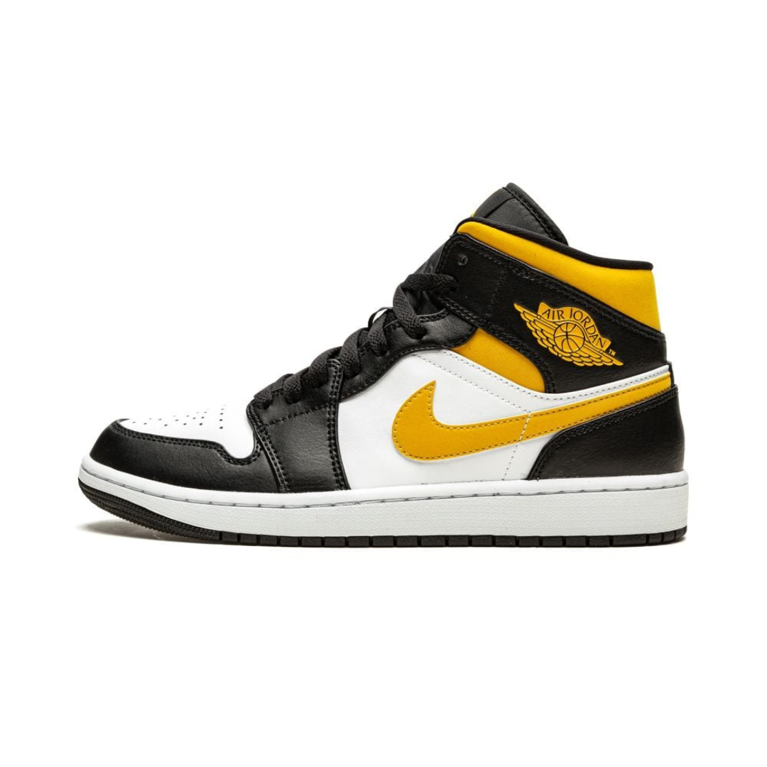 Jordan Mid White Pollen Black1