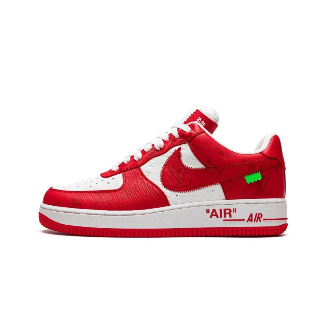 Louis Vuitton Nike Air Force 1 Low By Virgil Abloh White Red